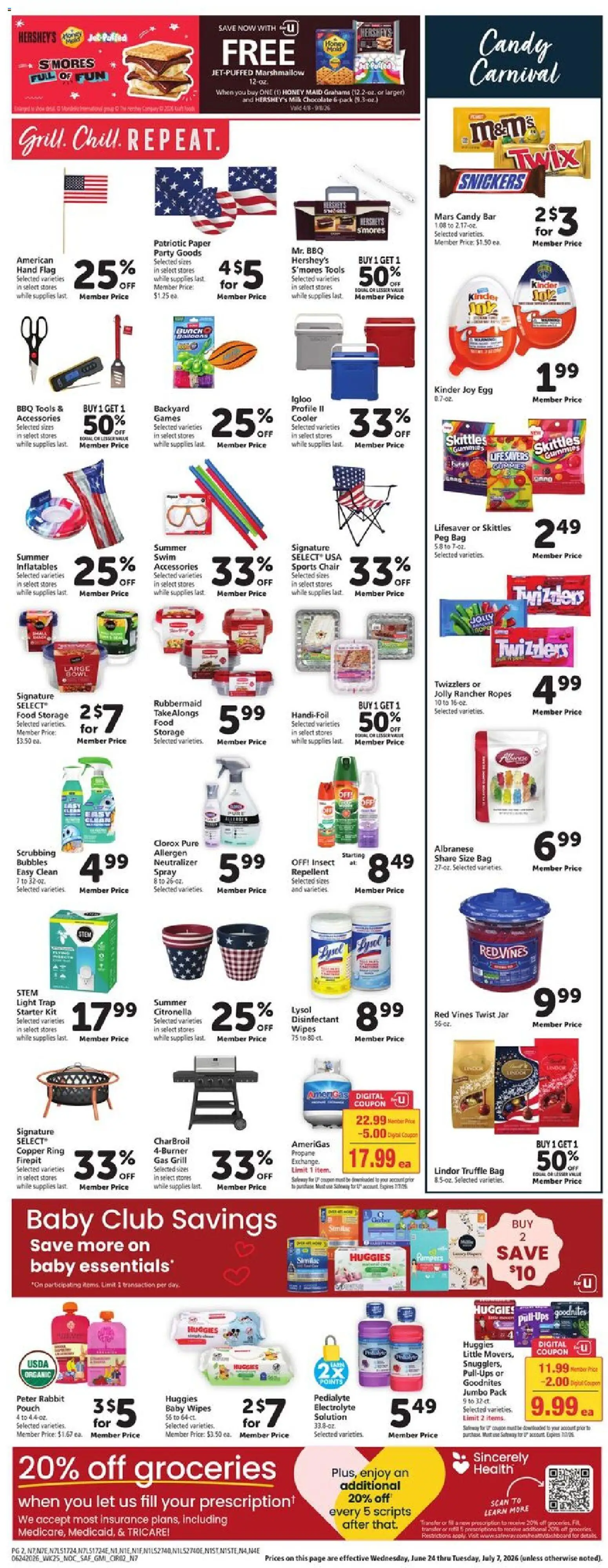 Safeway Weekly Ad - valid from 06/24/2026 | Page: 11 | Products: Chair, Ring, Starter, Bag