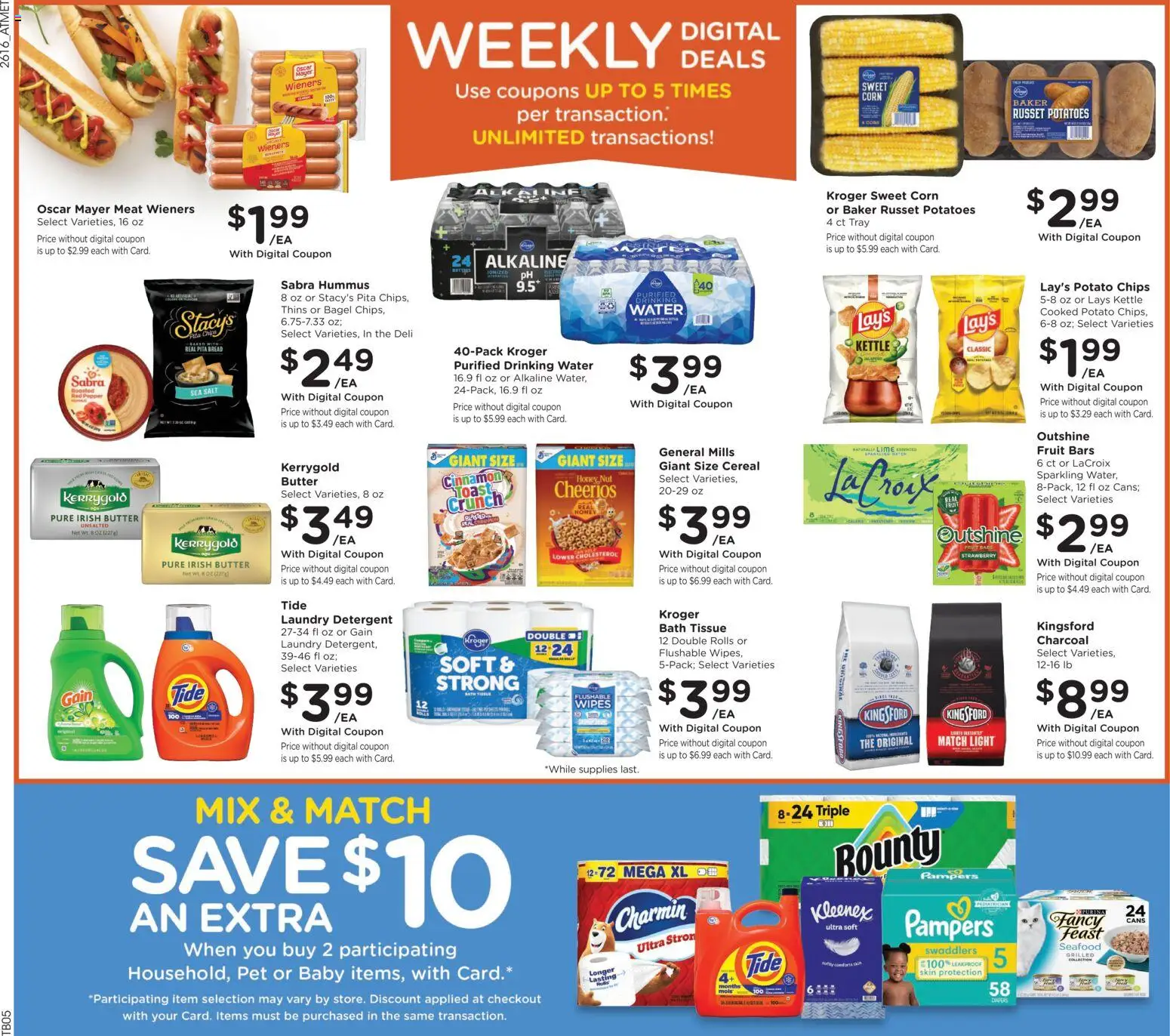 Kroger Weekly Ad - valid from 20.05.2026 | Page: 2 | Products: Bread, Water, Pepper, Seafood