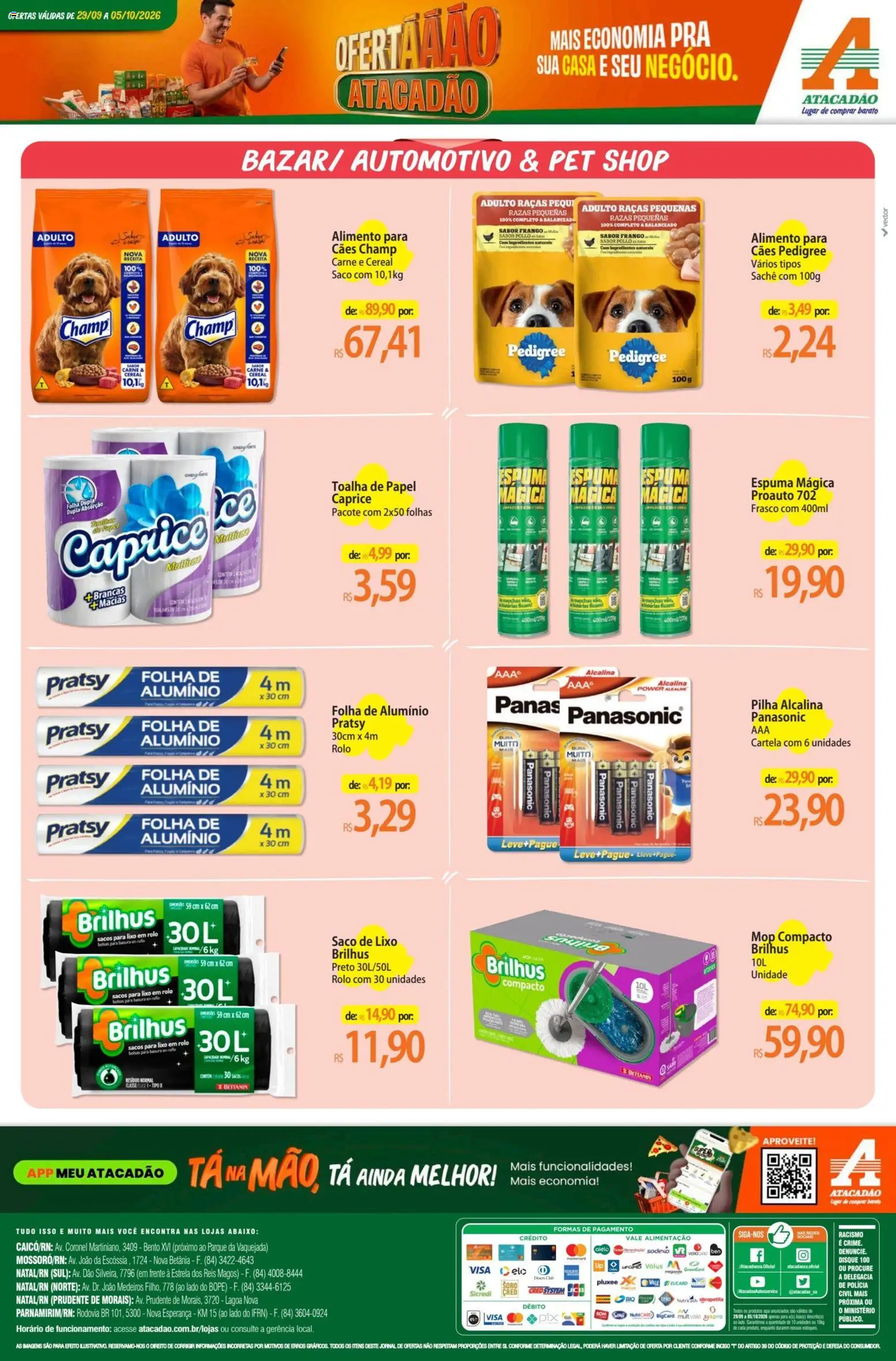 Atacadão Folheto - válido de 29/09/2026 | Página: 12 | Produtos: Pequi, Mop, Rolo, Frango