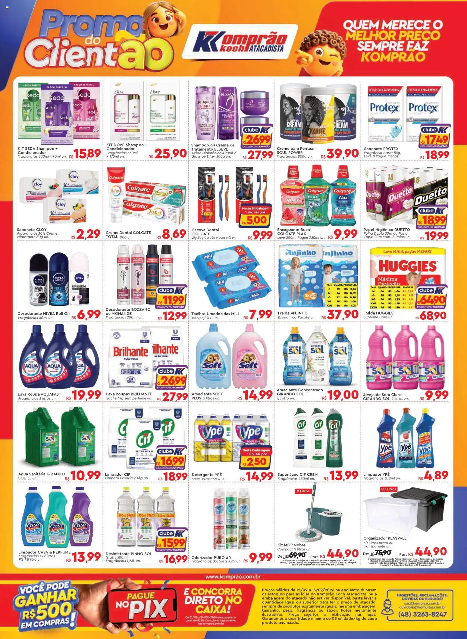 Komprao Atacadista Folheto - válido de 12/09/2026 | Página: 4 | Produtos: Desodorante, Roupas, Creme, Creme para pentear