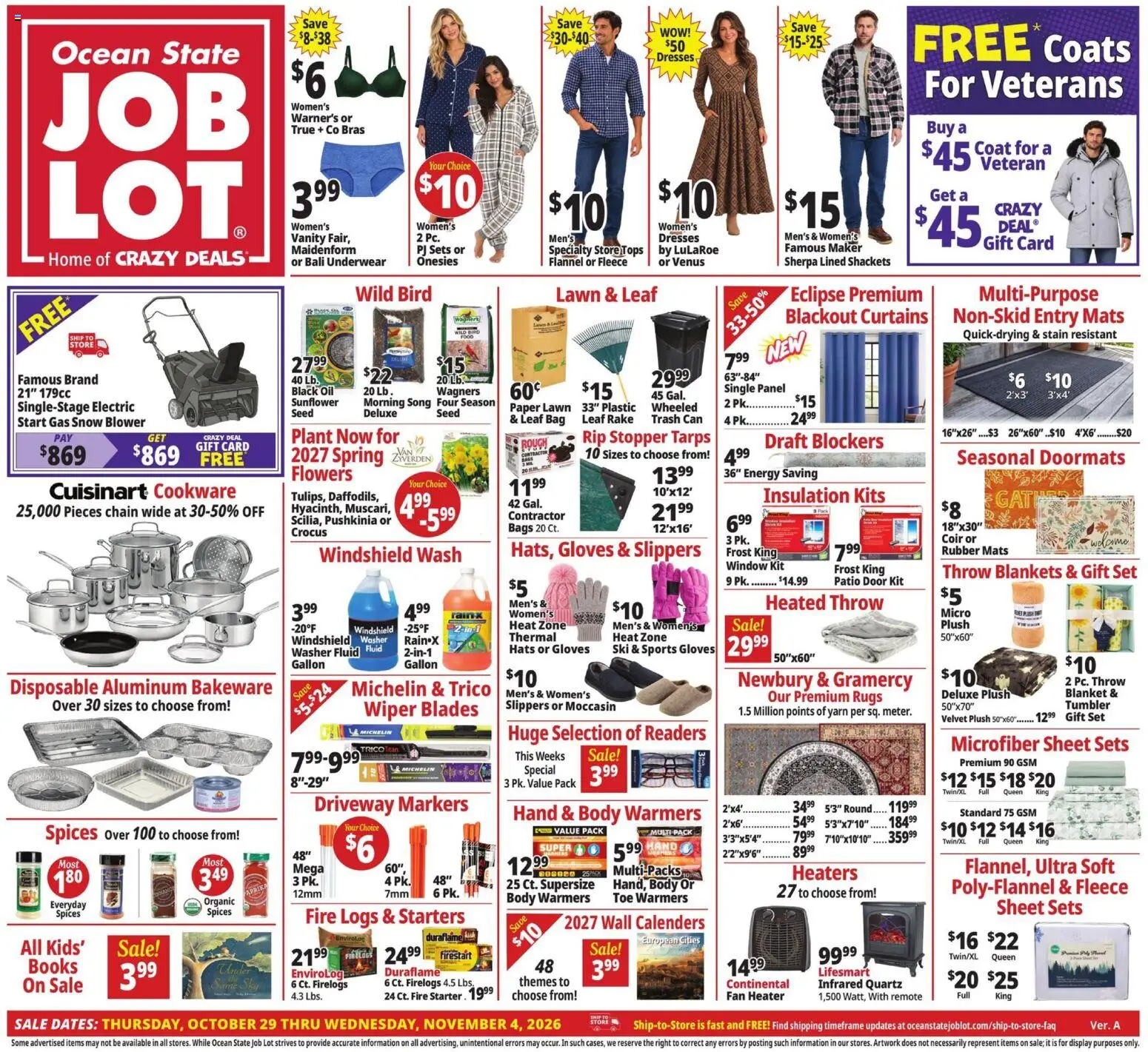Ocean State Job Lot Weekly Ad - MA - valid from 10/29/2026 | Page: 1