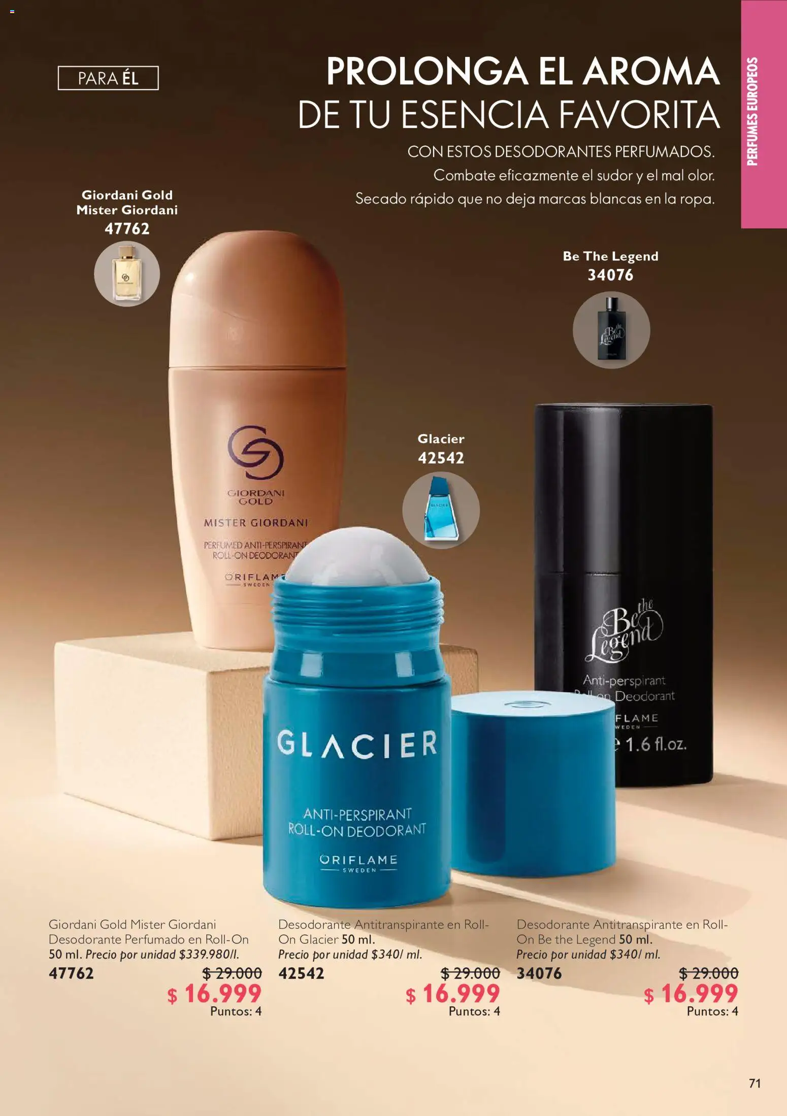 Oriflame revista - valida desde el 20/06/2026 | Página: 71 | Productos: Desodorante, Antitranspirante