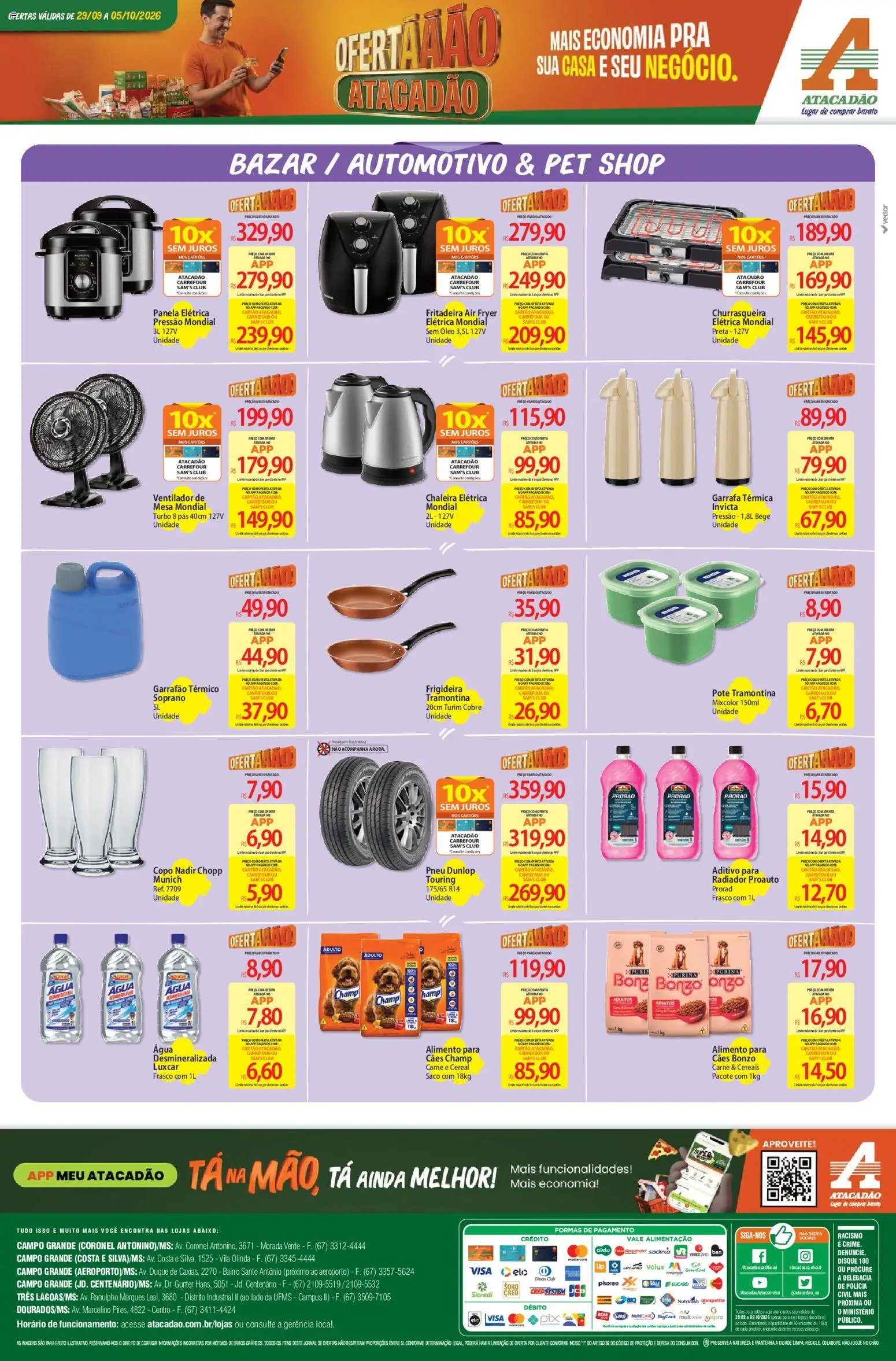 Atacadão Folheto - válido de 29/09/2026 | Página: 7 | Produtos: Tomate, Panela, Mesa, Garrafa térmica