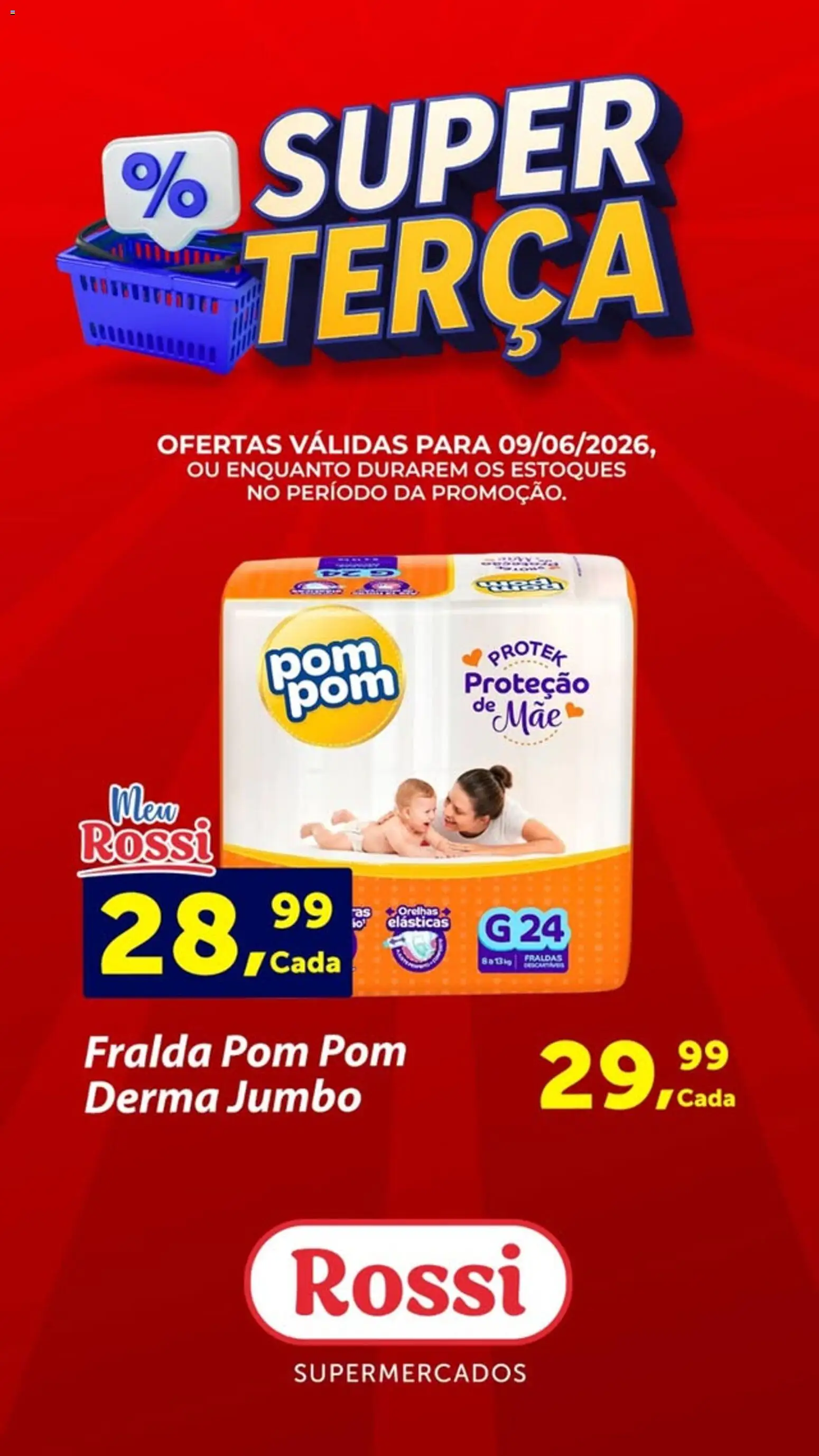 Rossi Supermercados Folheto - válido de 09.06.2026 | Página: 3 | Produtos: Fraldas