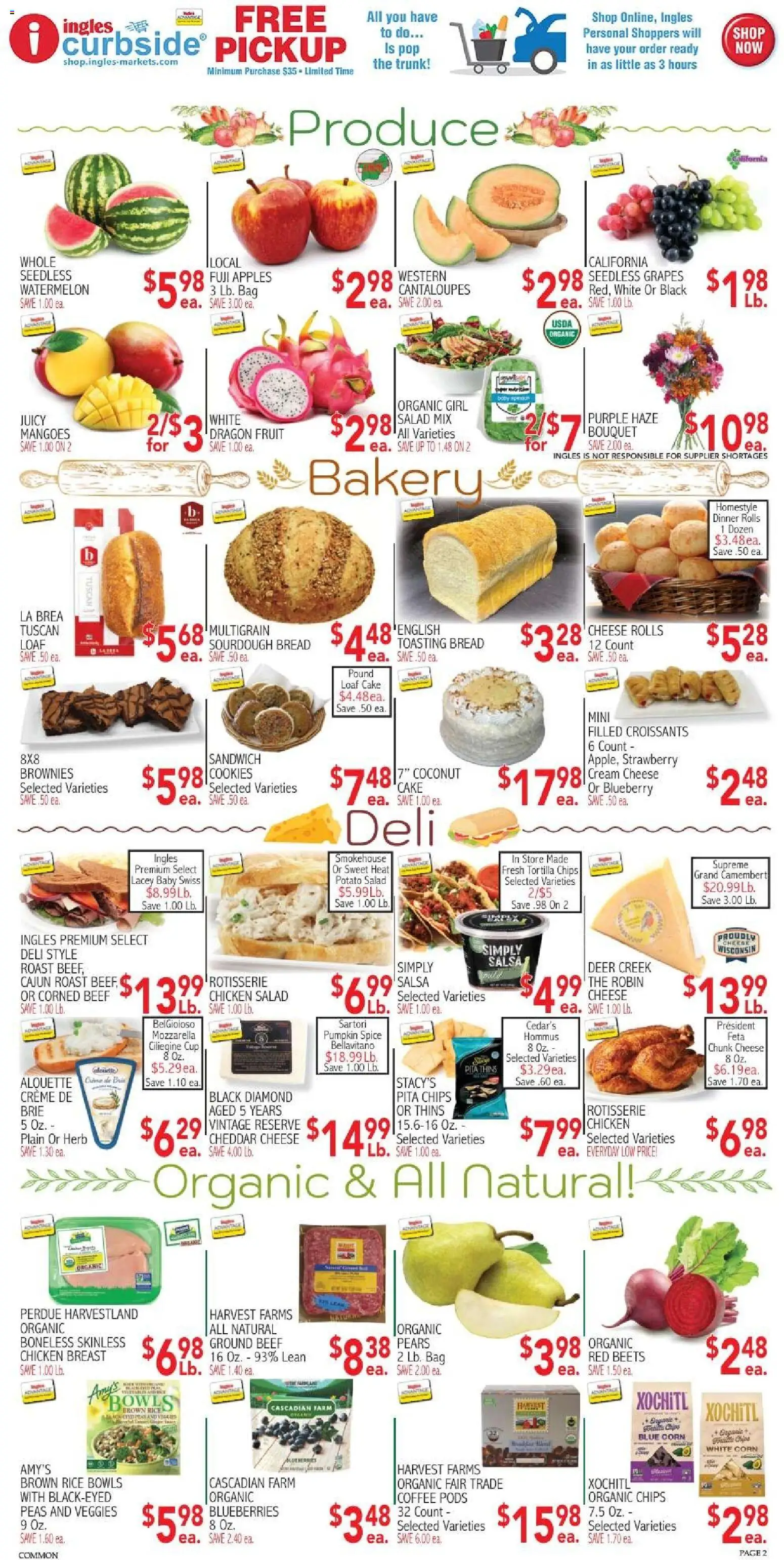 Ingles Weekly Ad - valid from 09/09/2026 | Page: 10 | Products: Cantaloupes, Apples, Beef, Grapes
