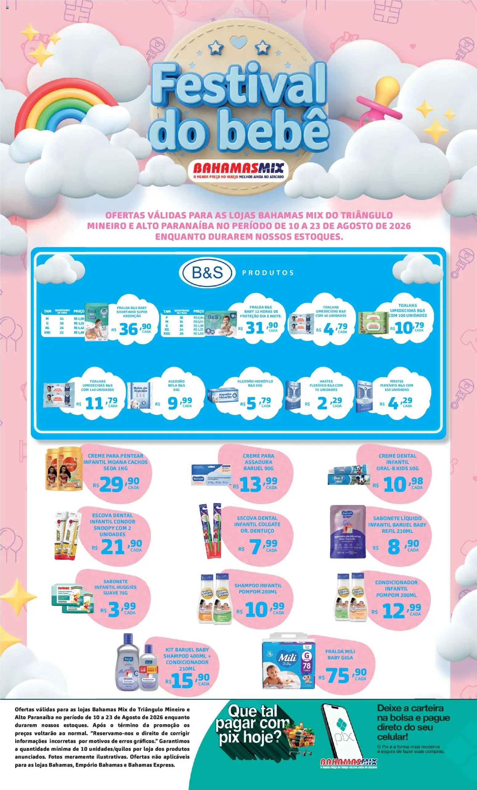 Bahamas Mix Folheto - válido de 10/08/2026 | Página: 1 | Produtos: Escova, Shampoo infantil, Creme para pentear, Sabonete líquido