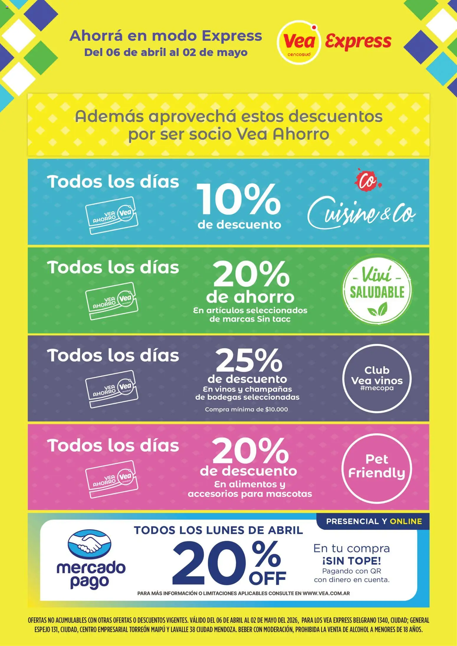 Vea - Ofertas Vea Express │ válido desde el 06/04/2026 | Página: 2 | Productos: Espejo, Alimentos, Alcohol