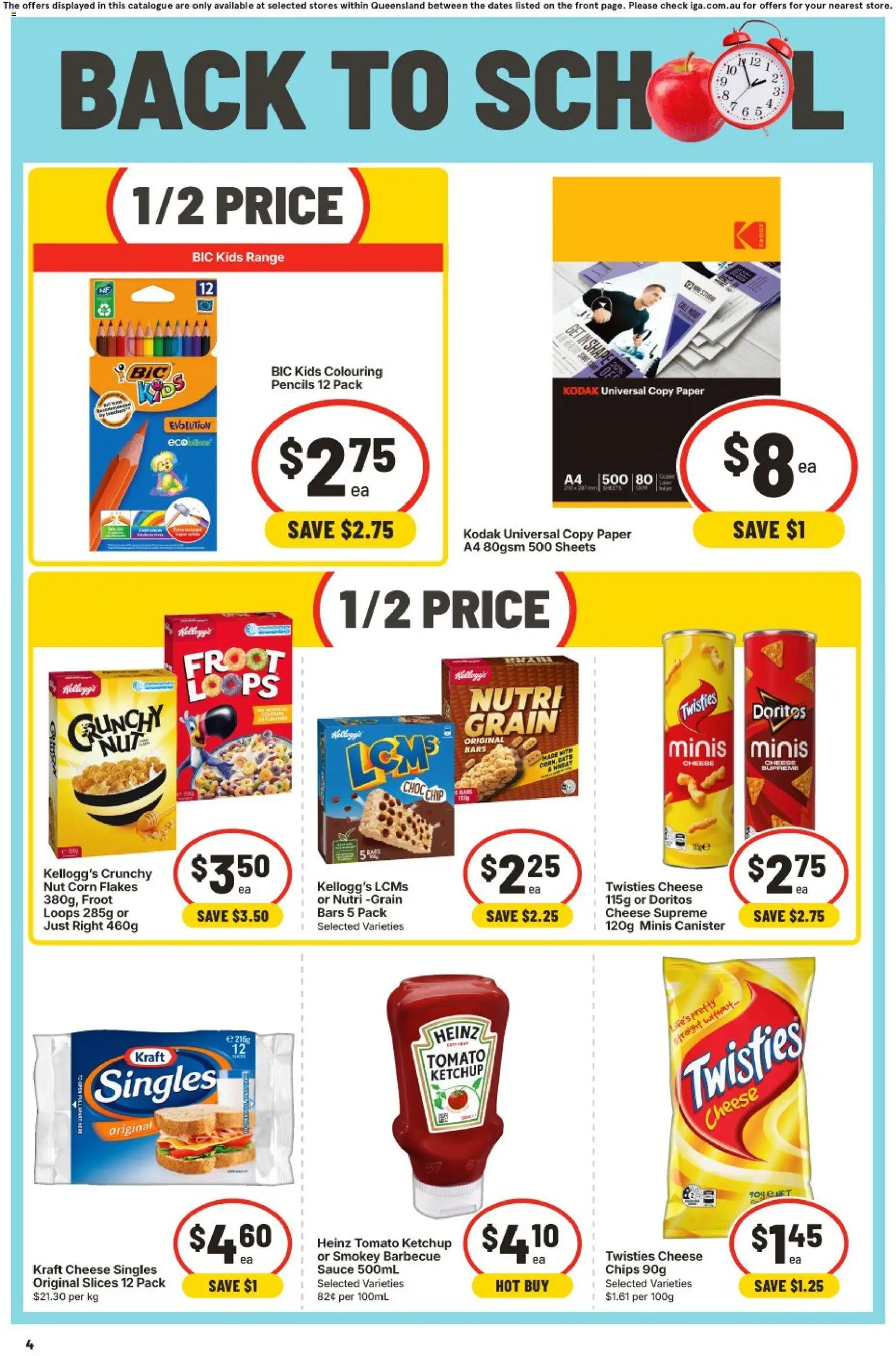 IGA catalogue - valid from 30/09/2026 | Page: 4 | Products: Corn, Chips, Ketchup, Wheat