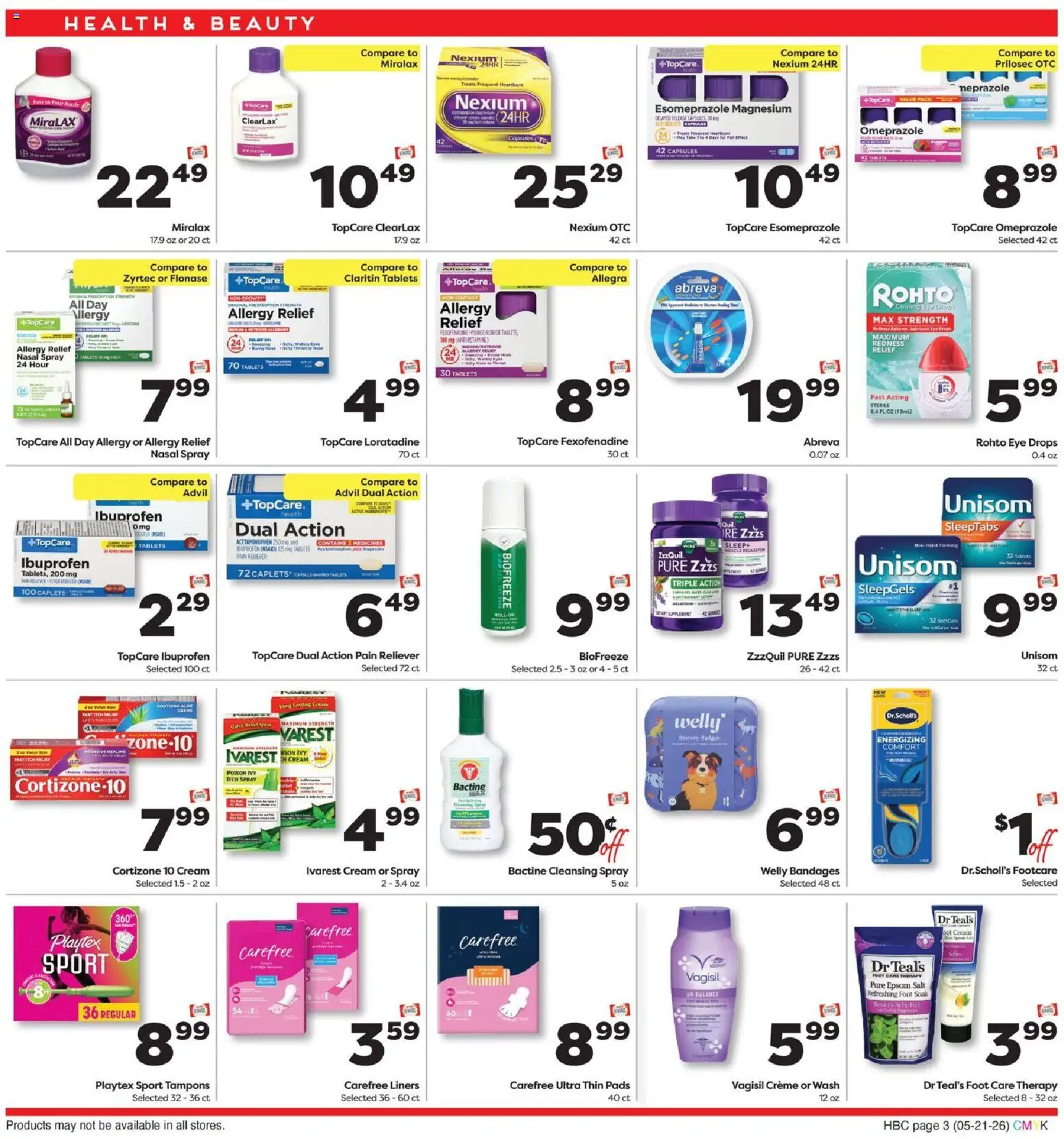 Weis Monthly Ad - WV - valid from 21.05.2026 | Page: 3 | Products: Pads, Cream, Epsom Salt, Salt