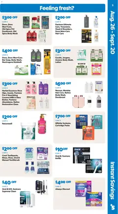 Preview of Sam's Club weekly ads valid from 08/26/2026 | Page: 5 | Products: Oil, Deodorant, Toothbrush, Body Wash