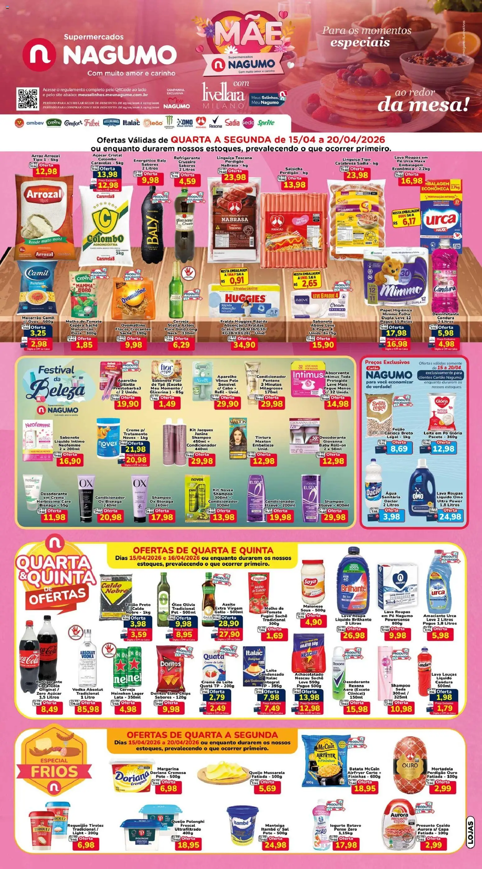 Nagumo Folheto - válido de 15.04.2026 | Página: 1 | Produtos: Shampoo, Campainha, Feijão, Batata