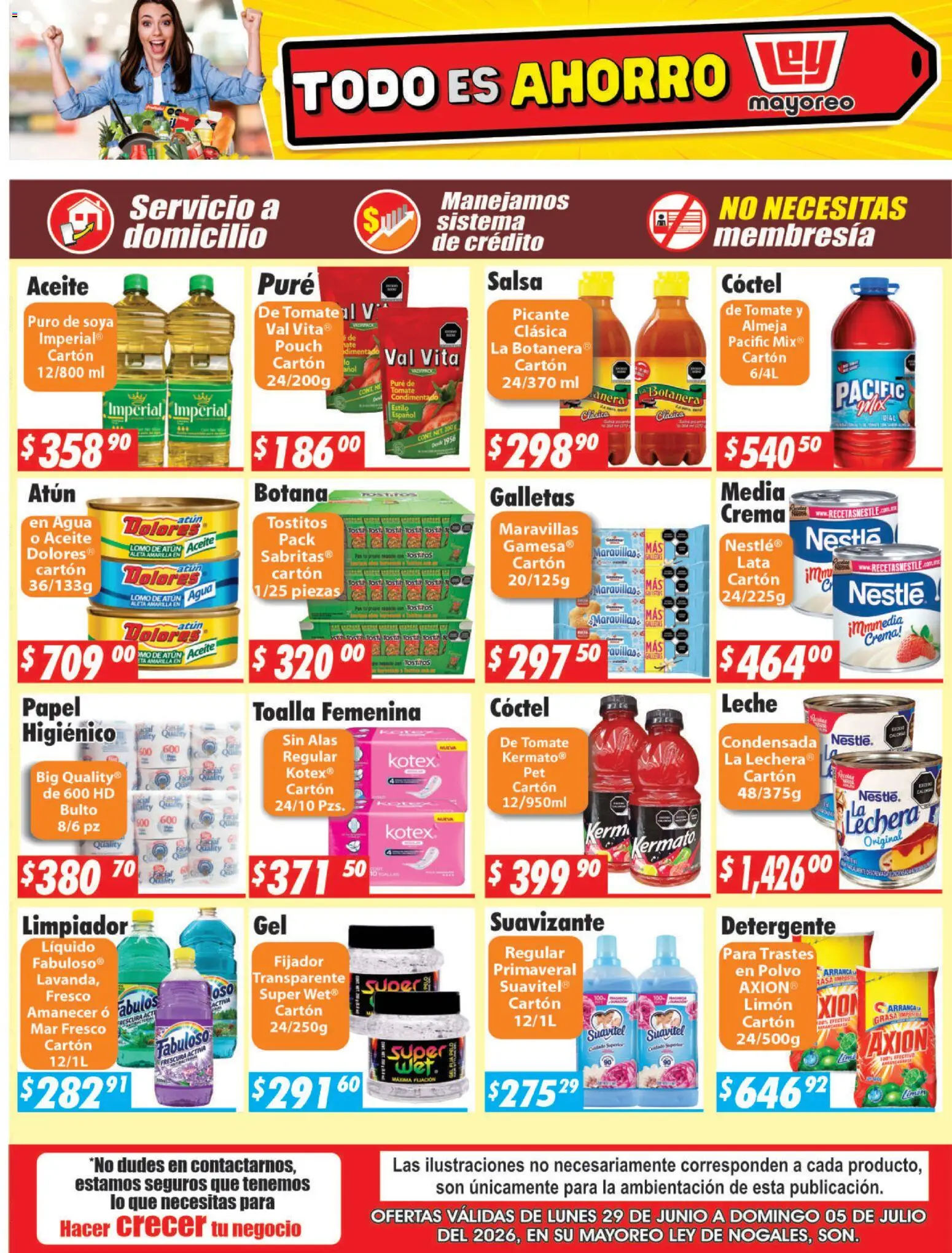 Nuevas ofertas de Casa Ley válidas en toda la República Mexicana desde el 29/06/2026. ¡Encuentra las mejores ofertas en Casa Ley folleto Nogales! | Página: 2 | Productos: Detergente, Crema, Tomate, Lima