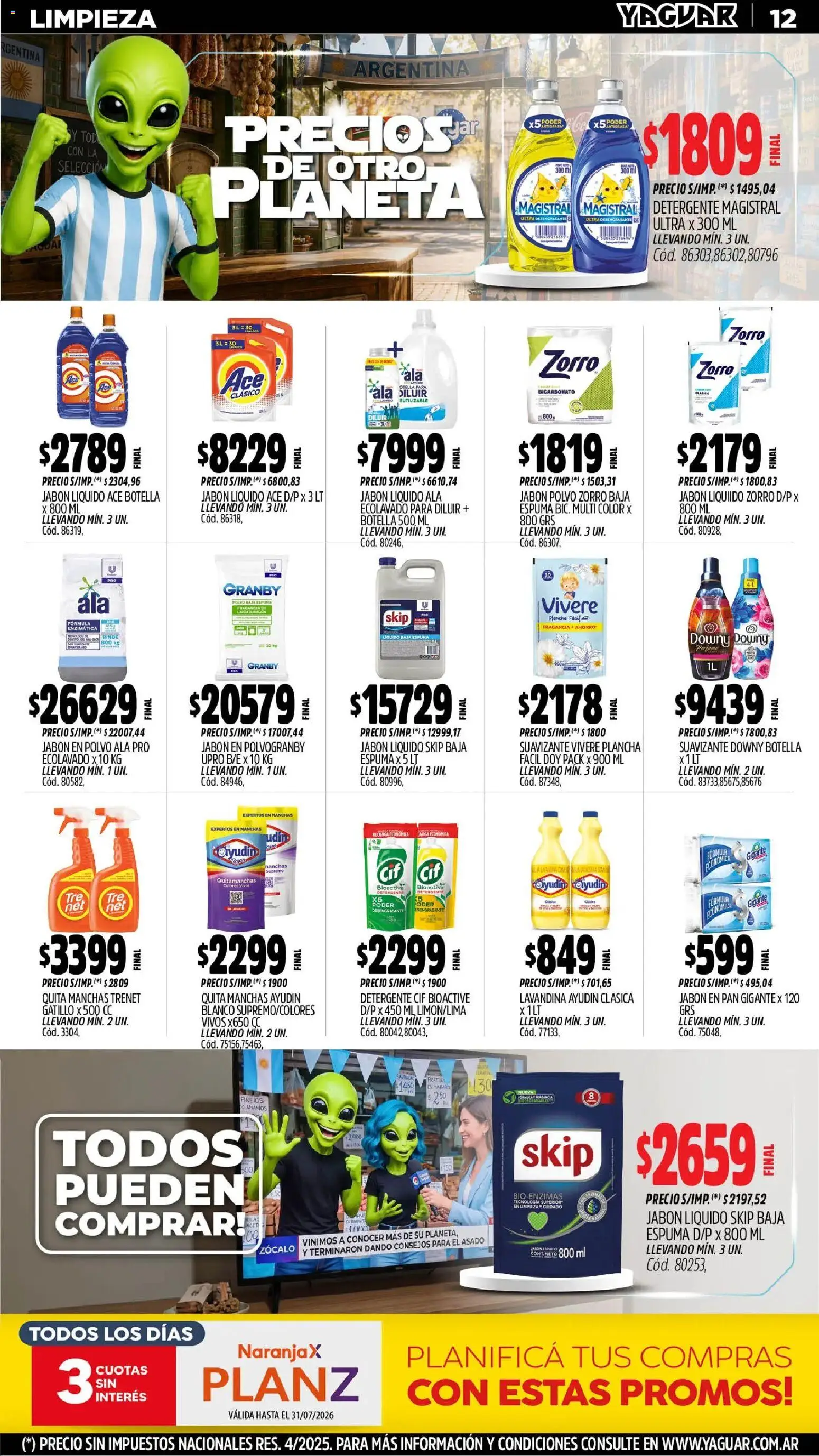 Yaguar - Oferta Semanal Neuquen │ válido desde el 29/06/2026 | Página: 13 | Productos: Botella, Fragancia, Jabón en polvo, Detergente