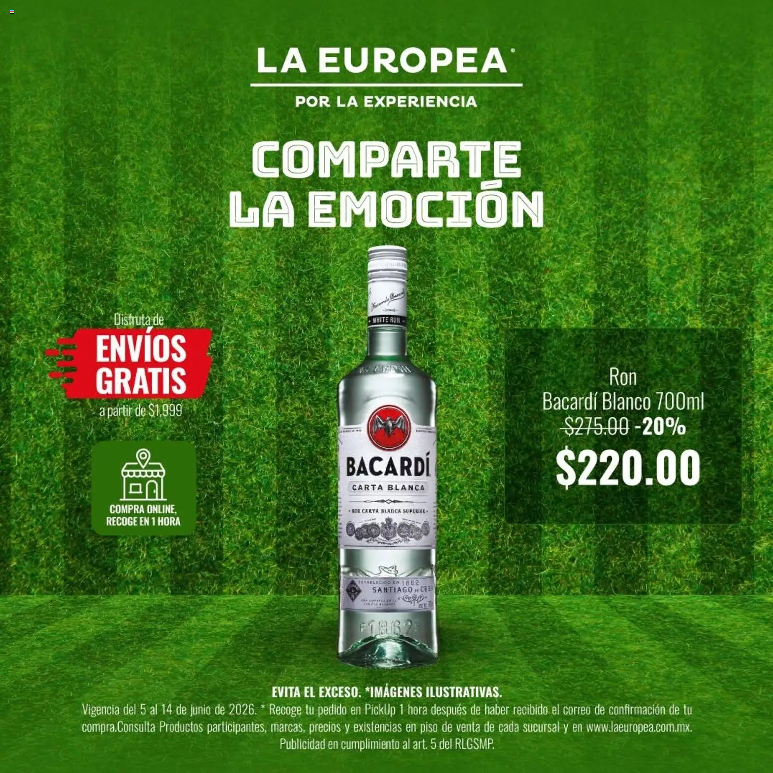 Nuevas ofertas de La Europea válidas en toda la República Mexicana desde el 05.06.2026. ¡Encuentra las mejores ofertas en La Europea catálogo Comparte la emoción! | Página: 7
