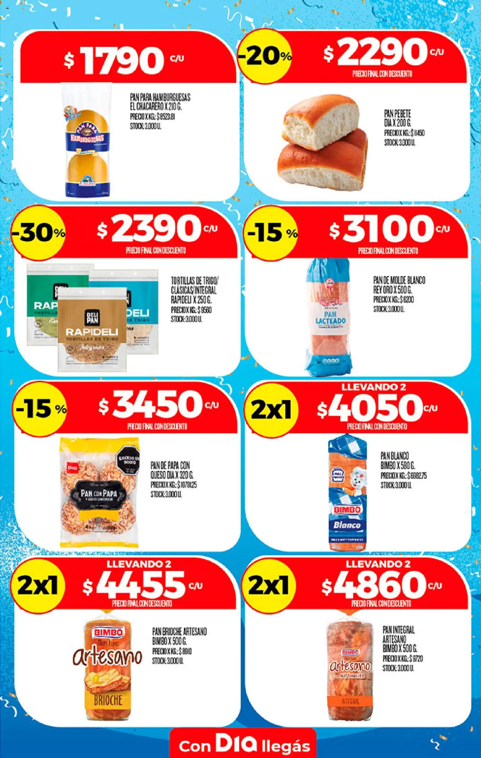 Supermercado DIA Ofertas │ válido desde el 01/07/2026 | Página: 13 | Productos: Molde, Papa, Queso, Pan