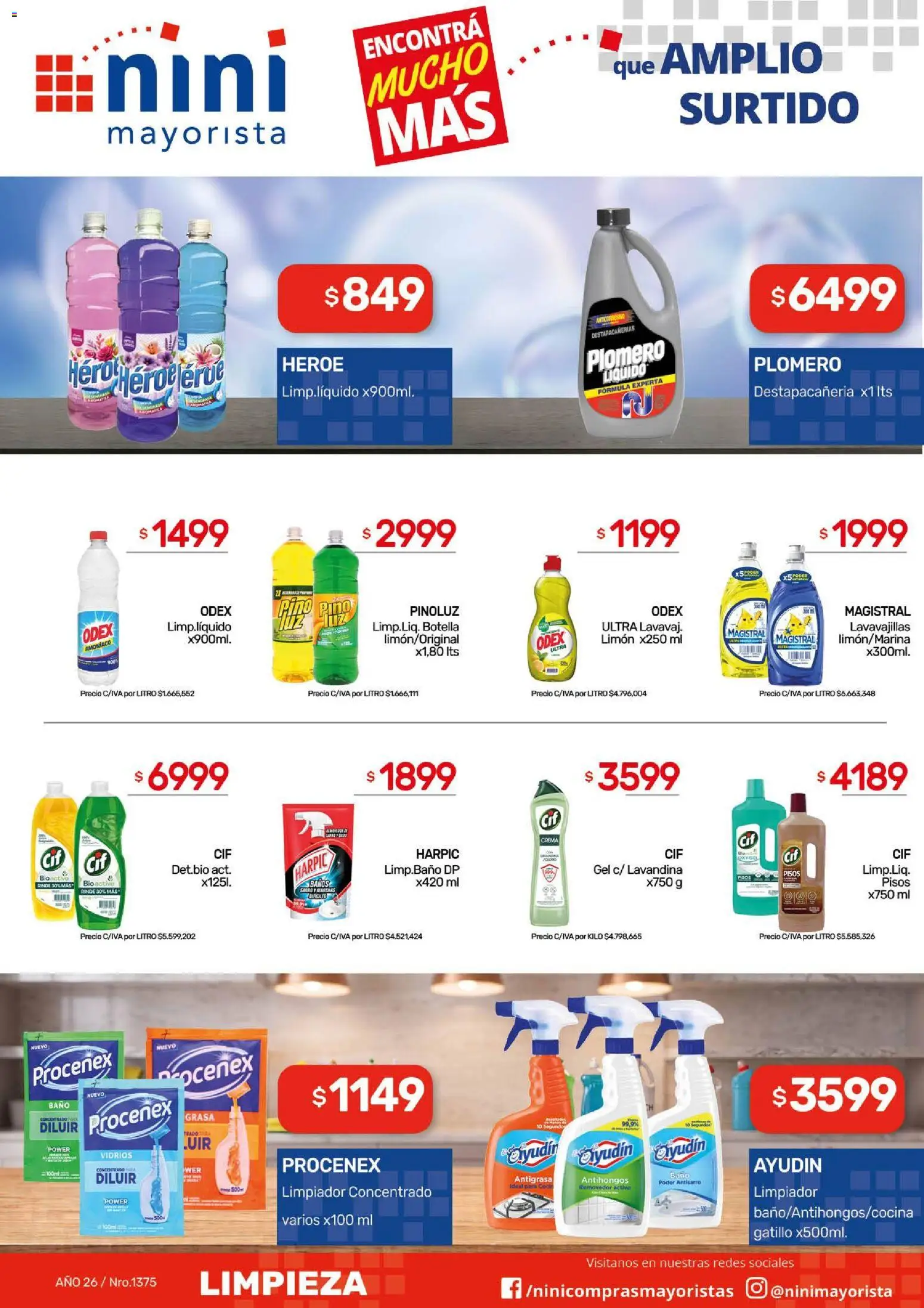 NINI Mayorista catálogo │ válido desde el 31/08/2026 | Página: 10 | Productos: Antigrasa, Botella, Limpiador, Crema