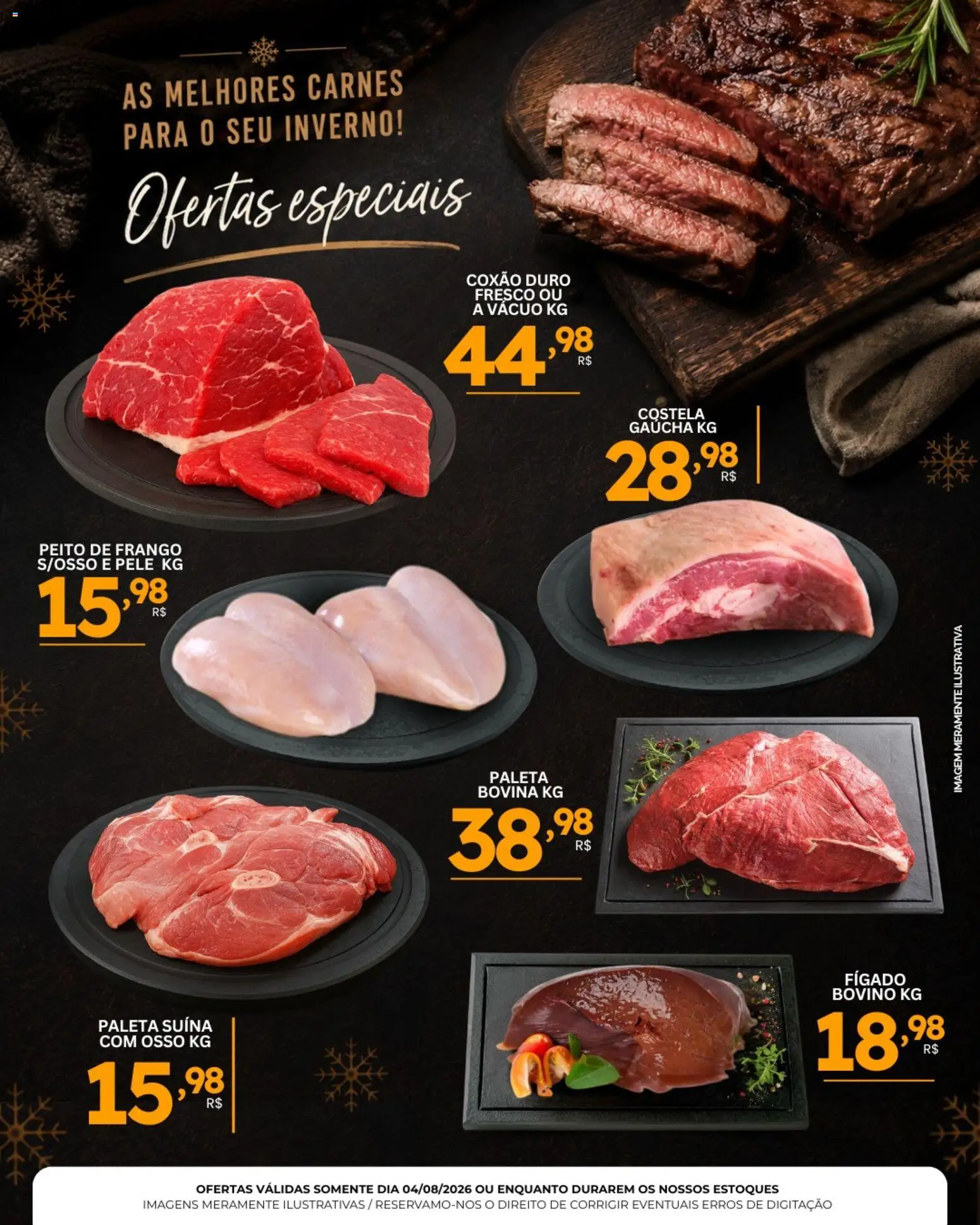 Mercadão Atacadista Folheto - válido de 04/08/2026 | Página: 1 | Produtos: Frango, Peito de frango