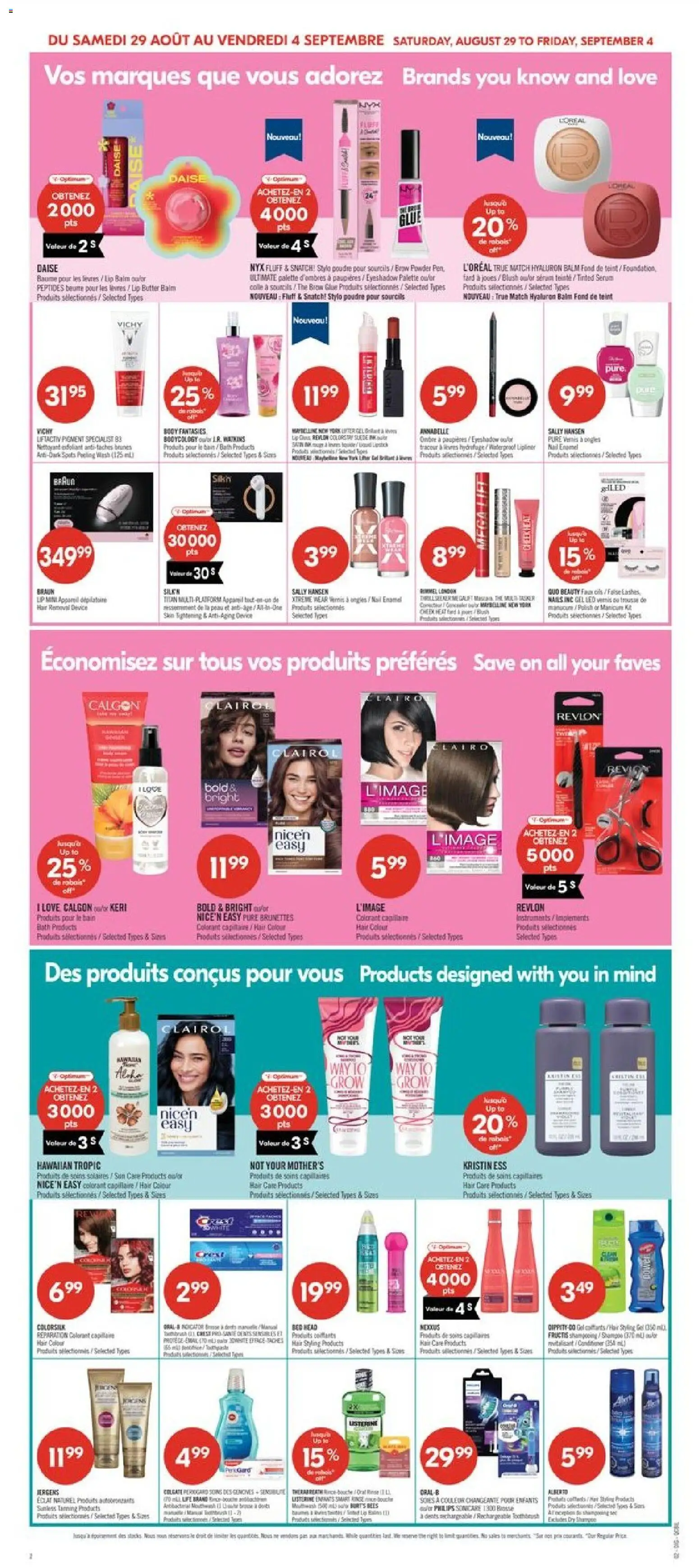Pharmaprix flyer valid from Aug 29, 2026 | Page: 18 | Products: Toothbrush, Powder, Bath, Lip balm