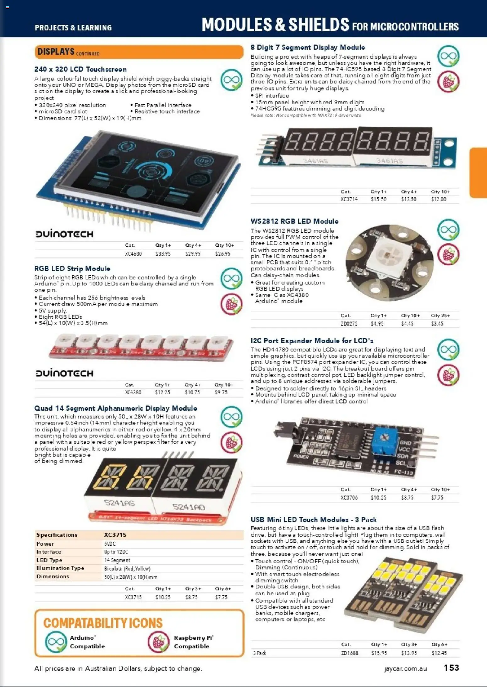 Jaycar catalogue - valid from 31/08/2026 | Page: 151 | Products: Jumper, Raspberry, Strip, Mobile
