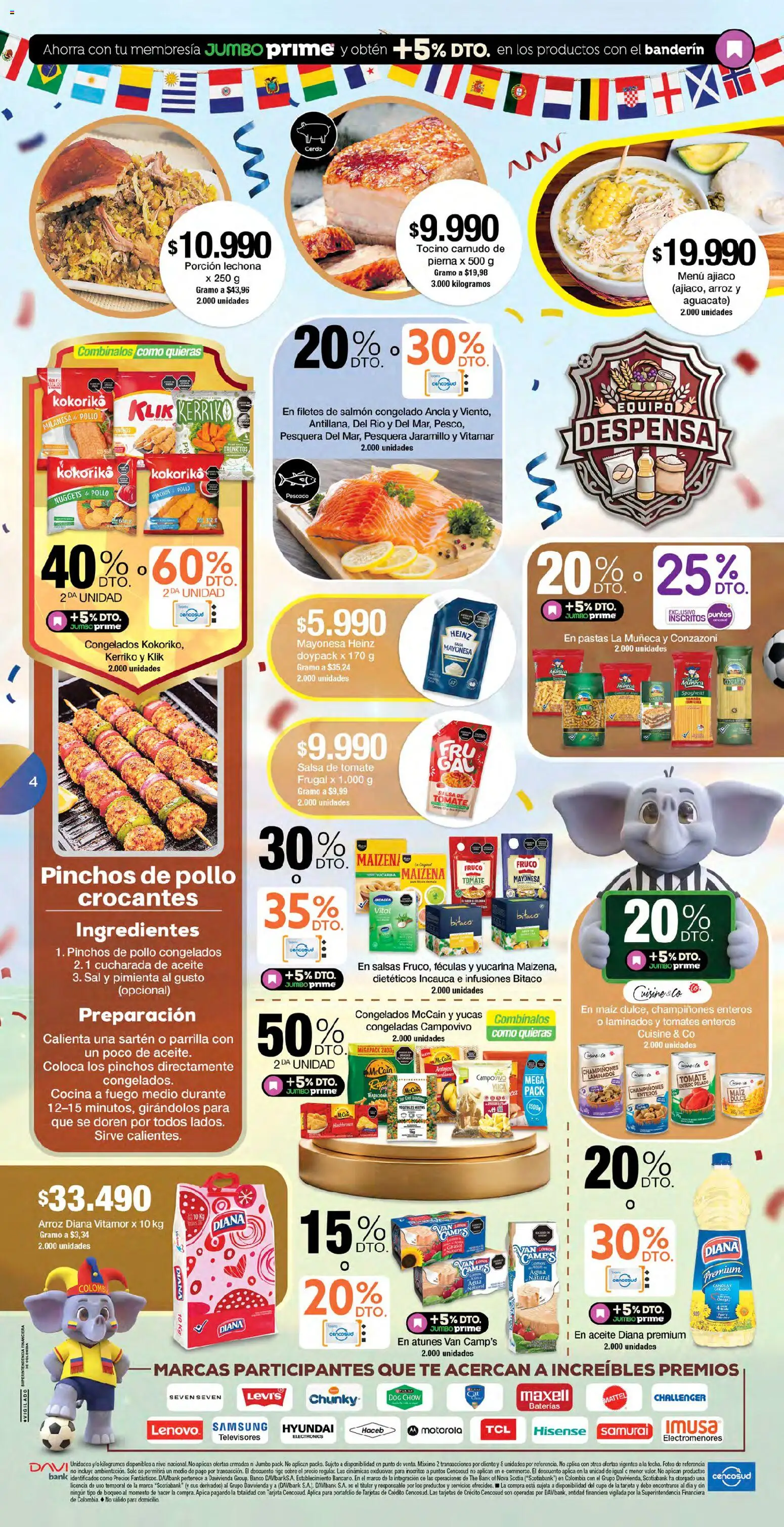 Jumbo revista - valida desde el 17.04.2026 | Página: 4 | Productos: Cerdo, Banco, Sal, Cocina