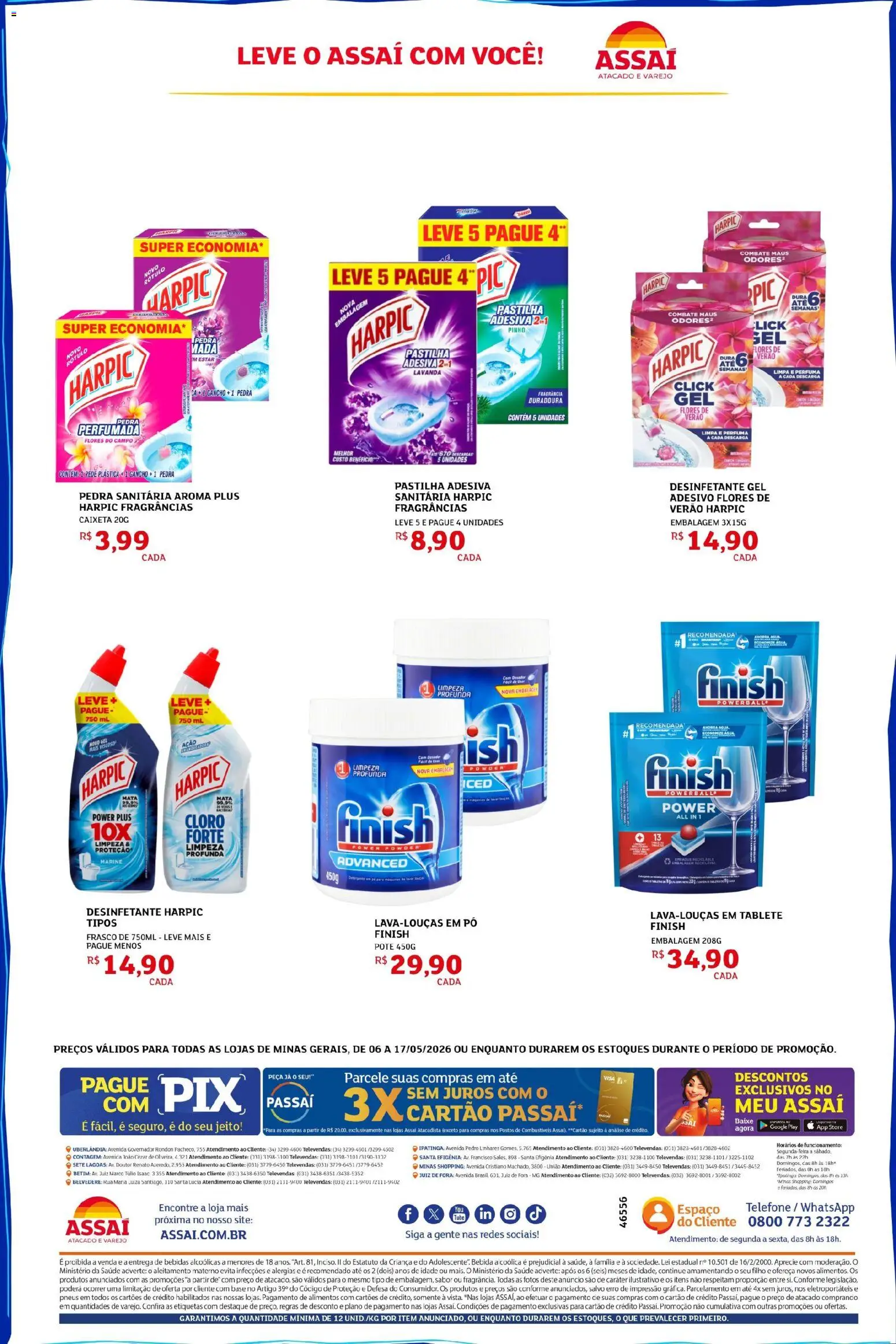 Assaí Atacadista Folheto - válido de 06.05.2026 | Página: 2 | Produtos: Cloro, Pneus, Base, Desinfetante