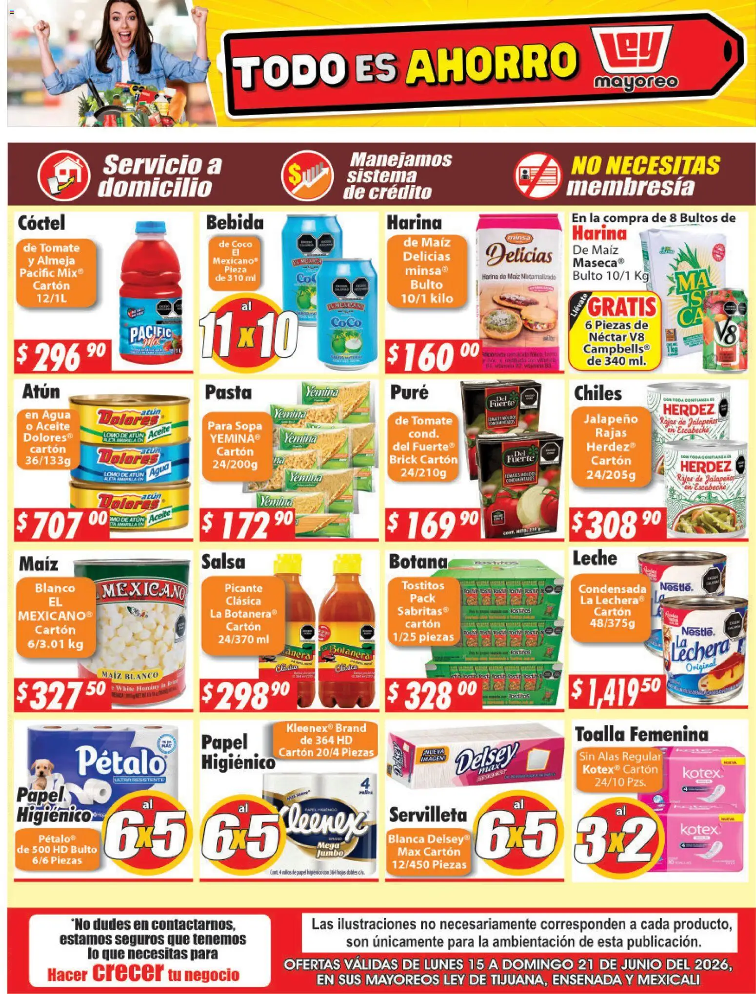 Nuevas ofertas de Casa Ley válidas en toda la República Mexicana desde el 15.06.2026. ¡Encuentra las mejores ofertas en Casa Ley folleto Frontera! | Página: 2 | Productos: Maíz, Harina, Tomate, Agua