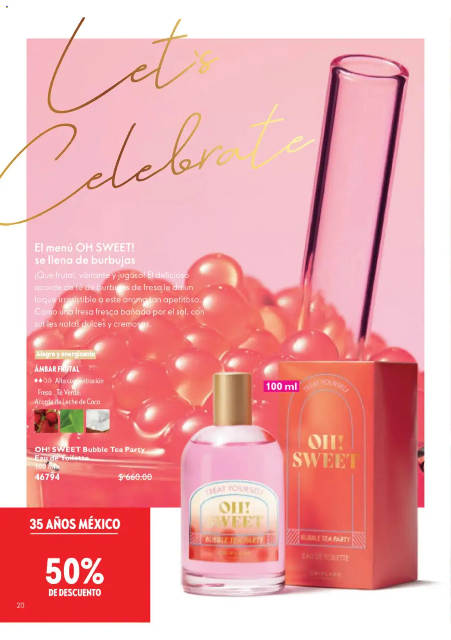 Nuevas ofertas de Oriflame válidas en toda la República Mexicana desde el 01/08/2026. ¡Encuentra las mejores ofertas en Oriflame campaña 11 2026! | Página: 20 | Productos: Fresa, Leche, Té, Eau de toilette