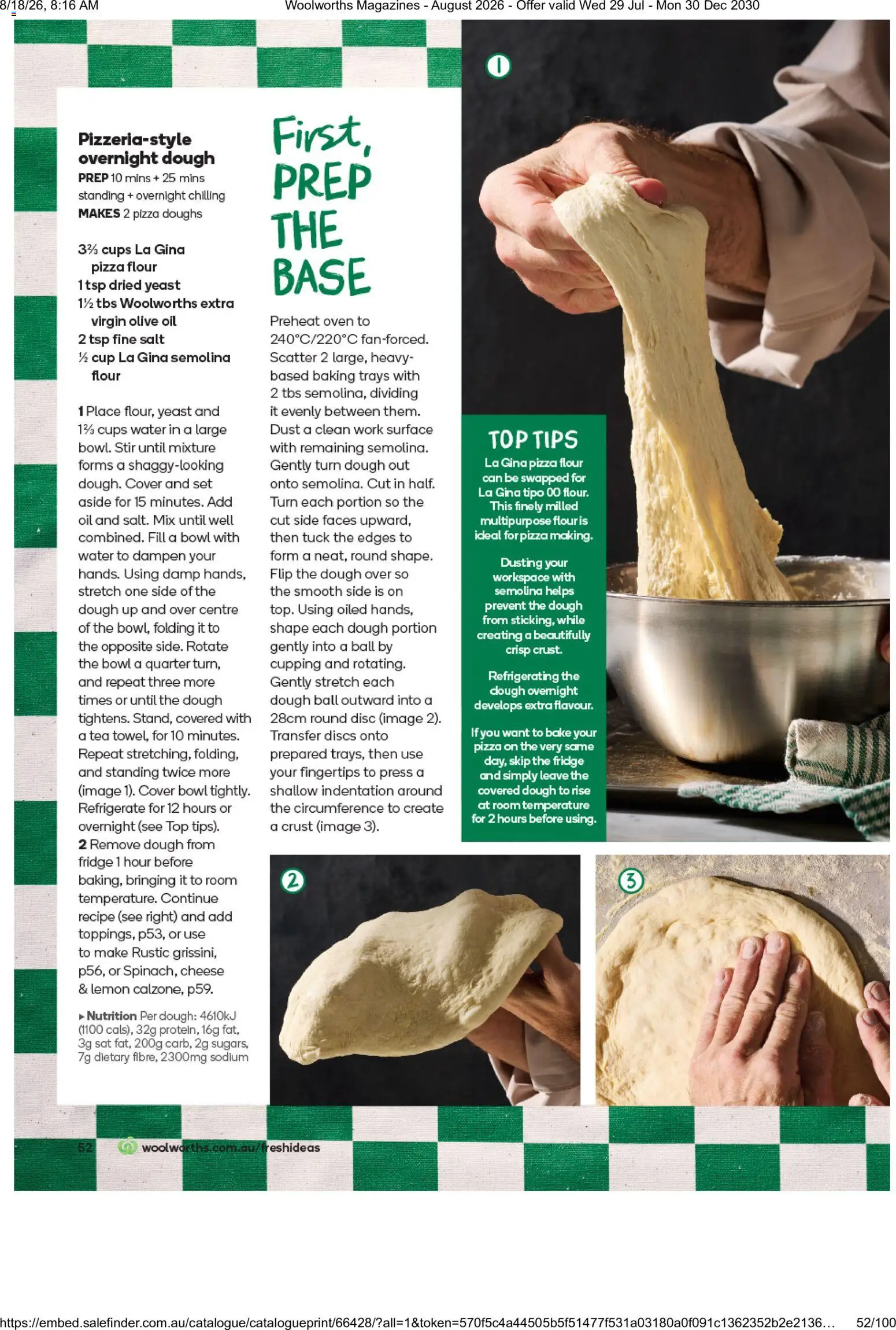 Woolworths catalogue - valid from 01/08/2026 | Page: 52 | Products: Oil, Olive oil, Salt, Dough