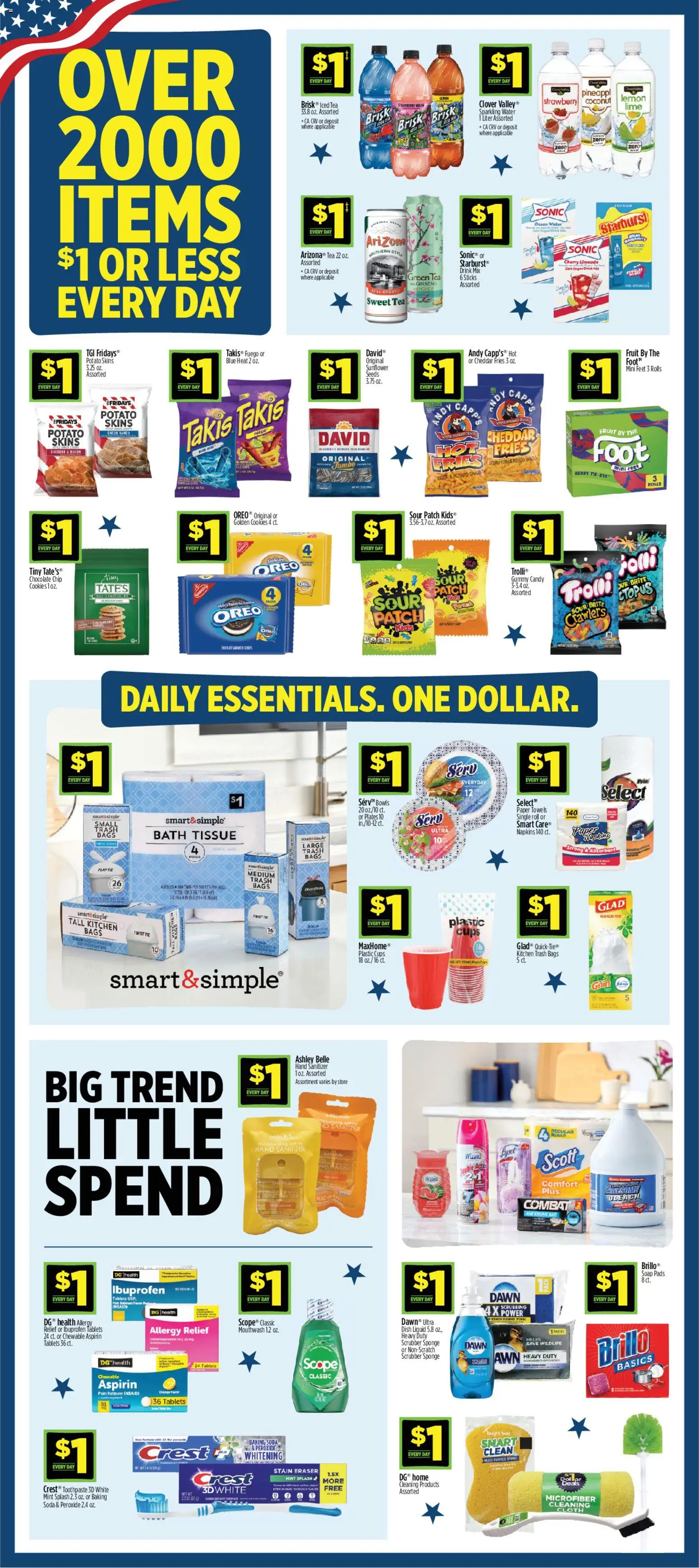 Dollar General Weekly Ad - TX - valid from 14.06.2026 | Page: 8 | Products: Bath, Mouthwash, Pads, Water