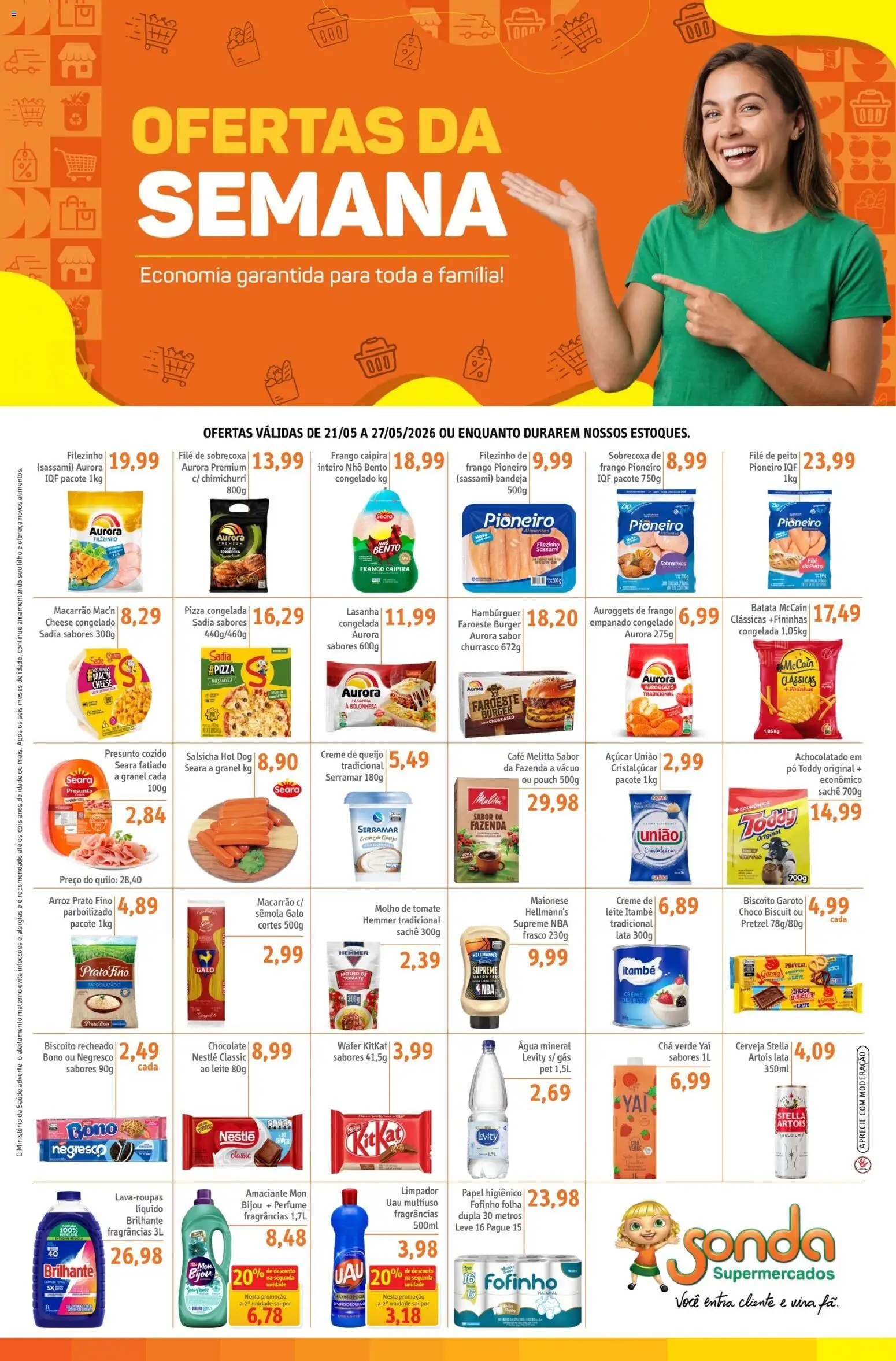 Sonda Folheto - válido de 21.05.2026 | Página: 1 | Produtos: Queijo, Café, Presunto, Cerveja