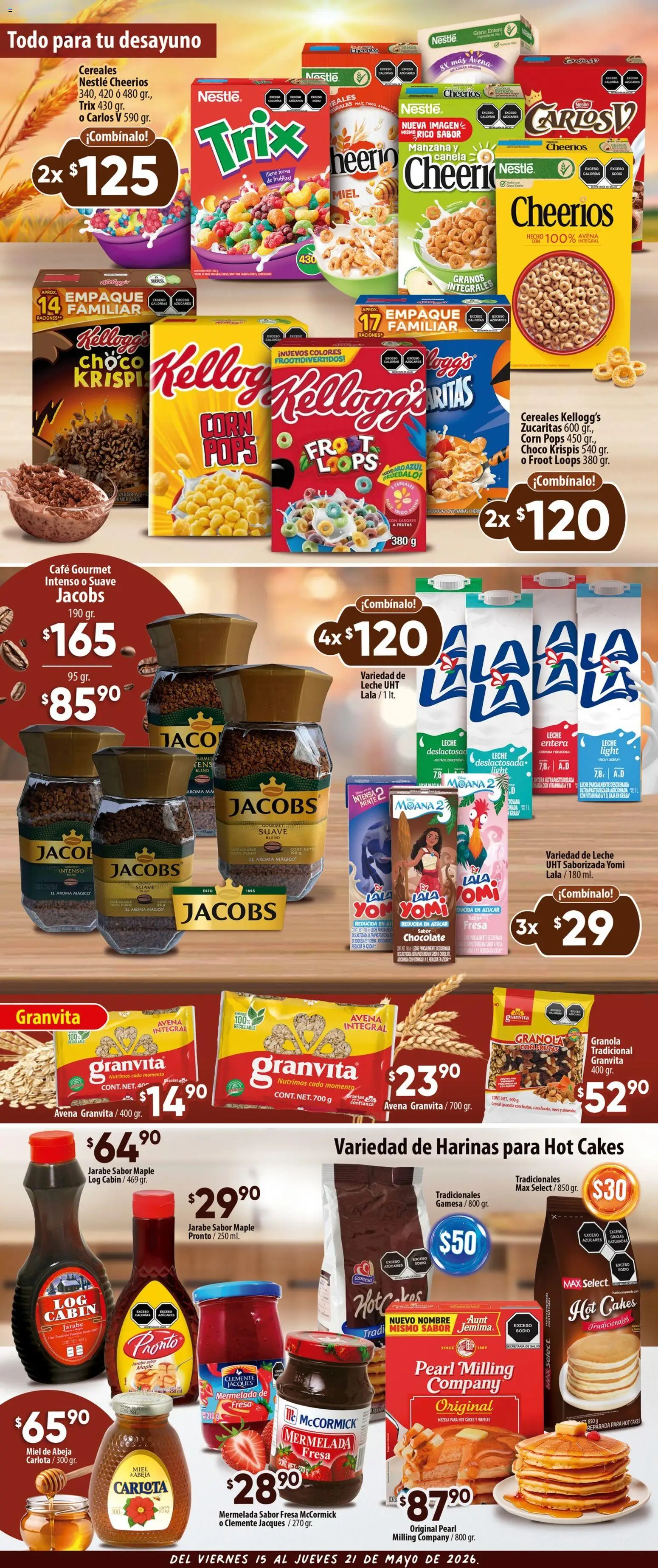 Nuevas ofertas de Calimax válidas en toda la República Mexicana desde el 15.05.2026. ¡Encuentra las mejores ofertas en Calimax folleto! | Página: 3 | Productos: Harina, Leche, Chocolate, Vitaminas