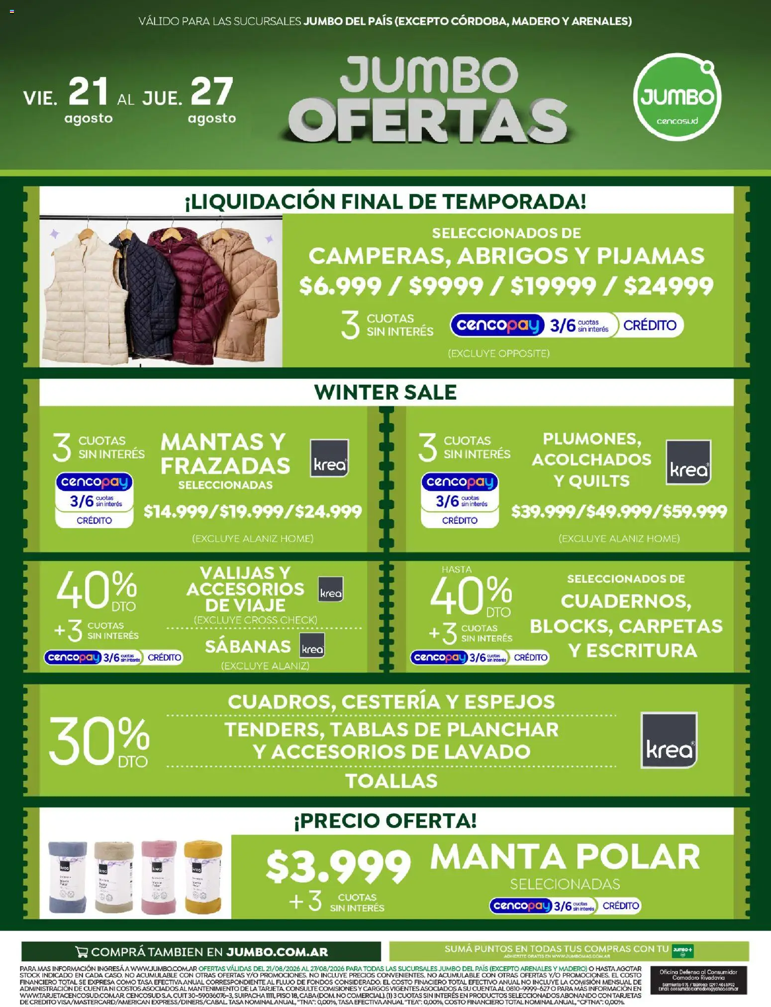 Jumbo - Ofertas | Electro y Hogar │ válido desde el 21/08/2026 | Página: 2 | Productos: Planchar, Sabanas, Toallas, Manta