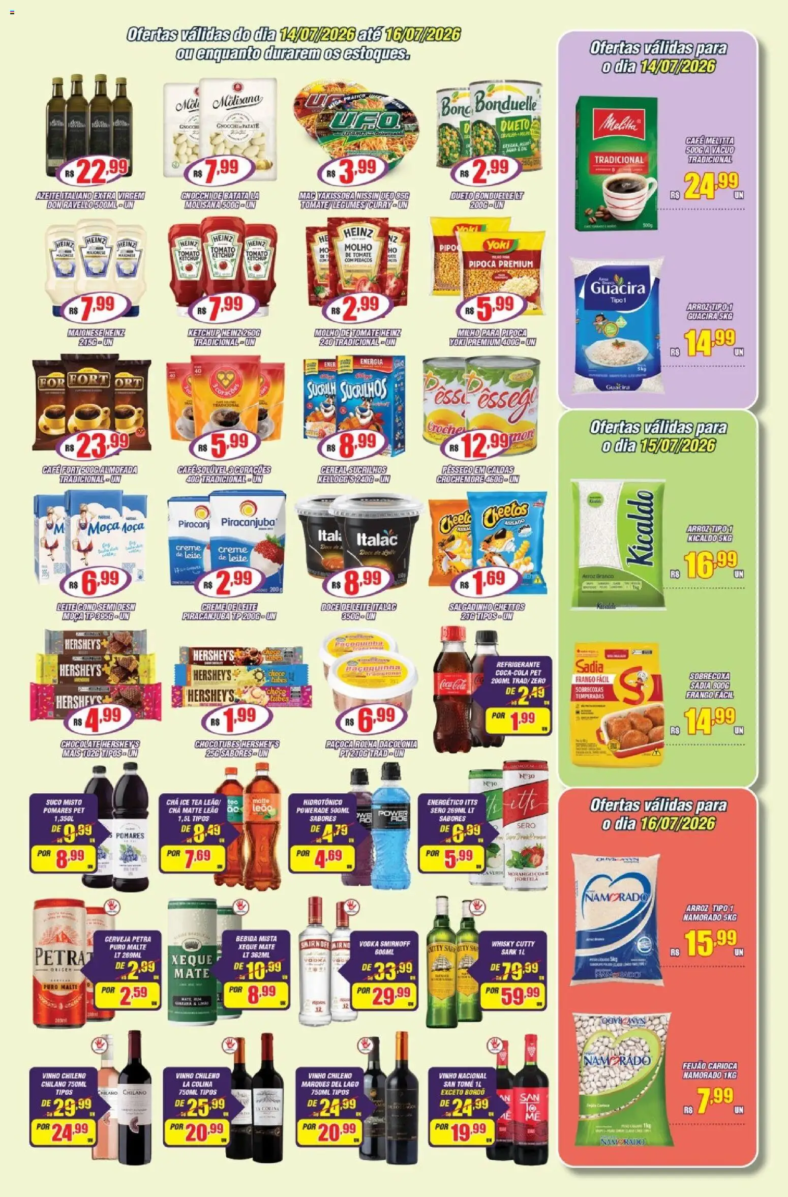 Violeta Supermercados Folheto - válido de 14/07/2026 | Página: 2 | Produtos: Whisky, Leite, Suco, Cerveja