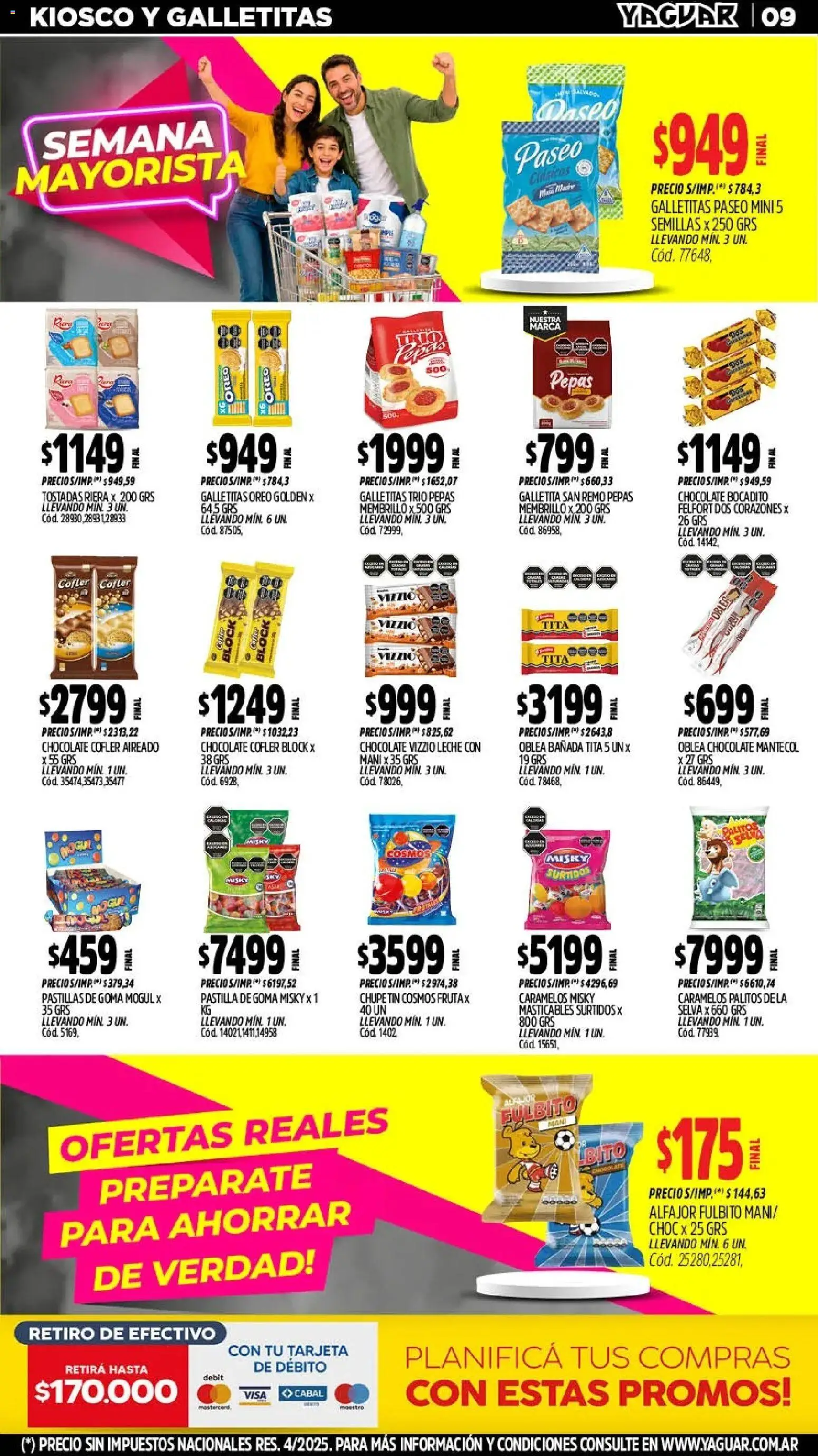 Yaguar - Oferta Semanal General Roca │ válido desde el 18.05.2026 | Página: 9 | Productos: Mani, Semillas, Leche, Alfajor