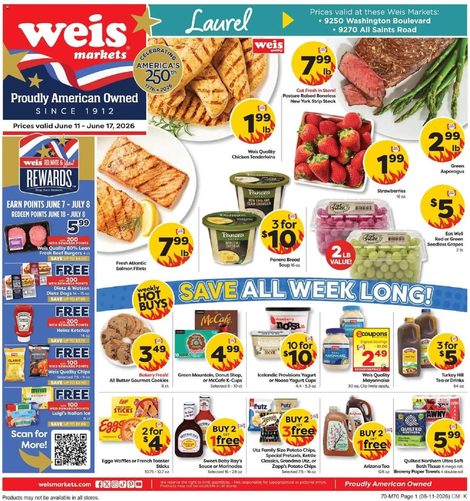 Weis Grand Opening - valid from 11.06.2026 | Page: 5 | Products: Asparagus, Bread, Beef, Grapes