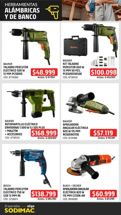 Vista previa Sodimac catálogo válido desde el 16.06.2026 | Página: 4 | Productos: Rotomartillo, Amoladora, Taladro, Maletin