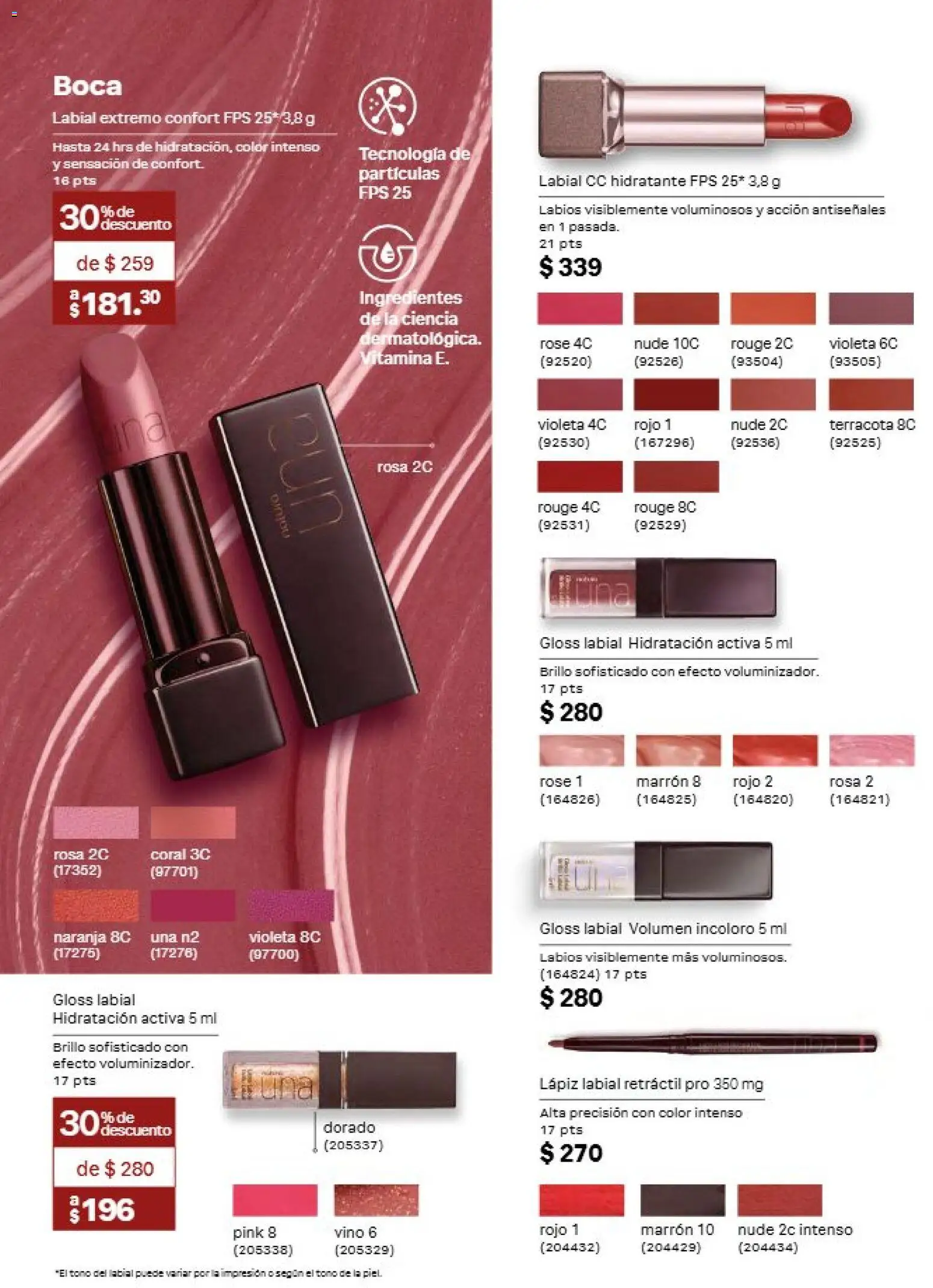 Nuevas ofertas de Natura válidas en toda la República Mexicana desde el 21/08/2026. ¡Encuentra las mejores ofertas en Natura campaña 13 2026! | Página: 58 | Productos: Brillo, Ingredientes, Vino, Lápiz labial
