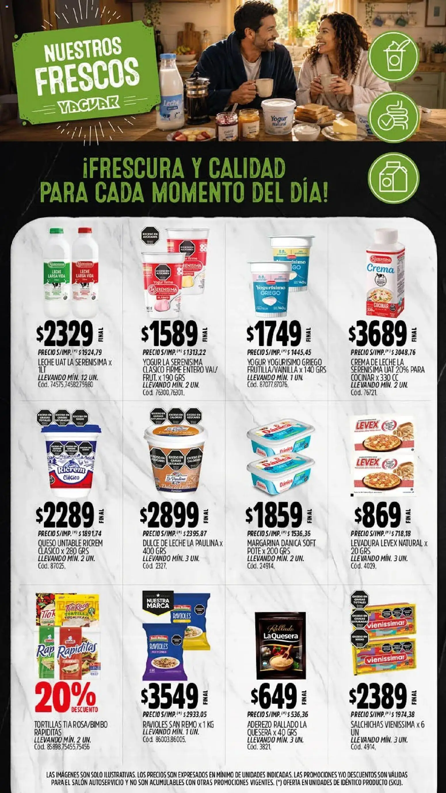 Yaguar - Oferta Semanal Misiones │ válido desde el 17/07/2026 | Página: 9 | Productos: Yogur natural, Aderezo, Ravioles, Tortillas