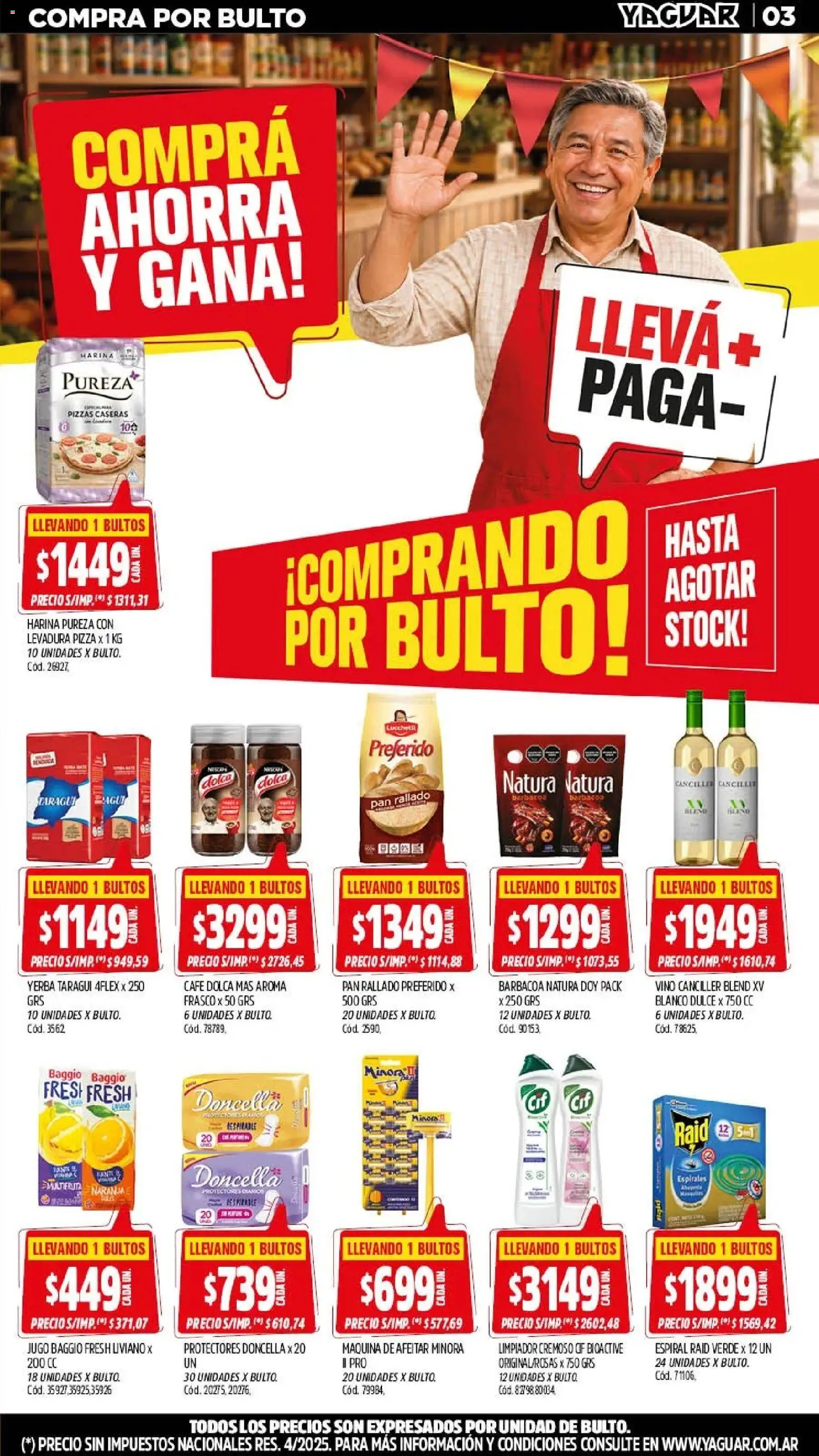 Yaguar - Oferta Semanal Chaco │ válido desde el 21/09/2026 | Página: 3 | Productos: Levadura, Maquina de afeitar, Jugo, Pan rallado