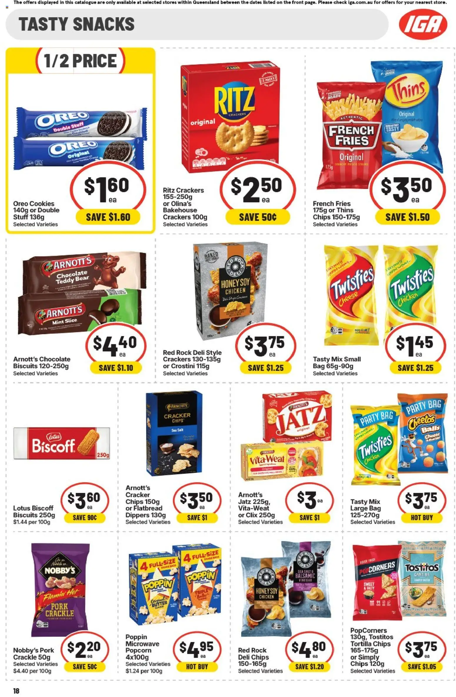 IGA catalogue - valid from 30/09/2026 | Page: 23 | Products: Chips, Oreo, Tortilla chips, Cookies