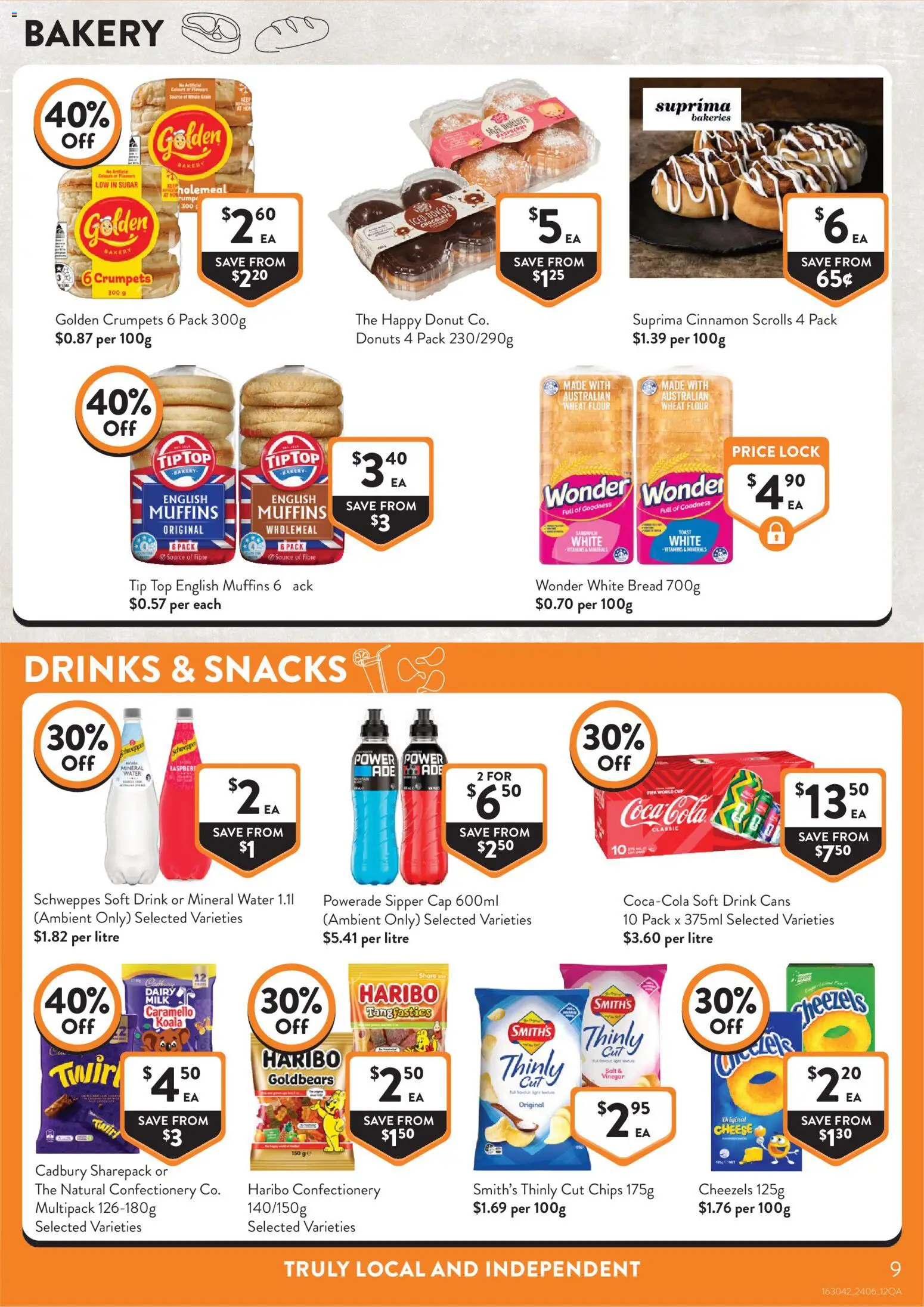 Foodworks catalogue - valid from 24/06/2026 | Page: 9 | Products: Crumpets, Bread, Chips, Salt