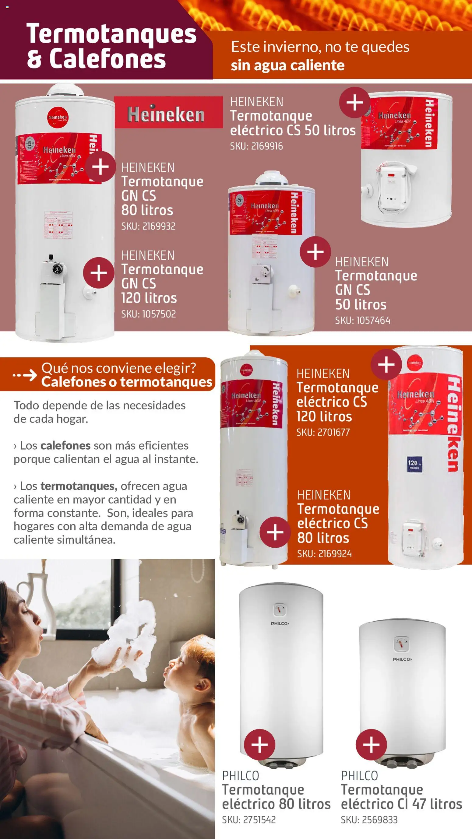 Sodimac catálogo clima │ válido desde el 08/07/2026 | Página: 14 | Productos: Heineken, Agua, Termotanque, Té