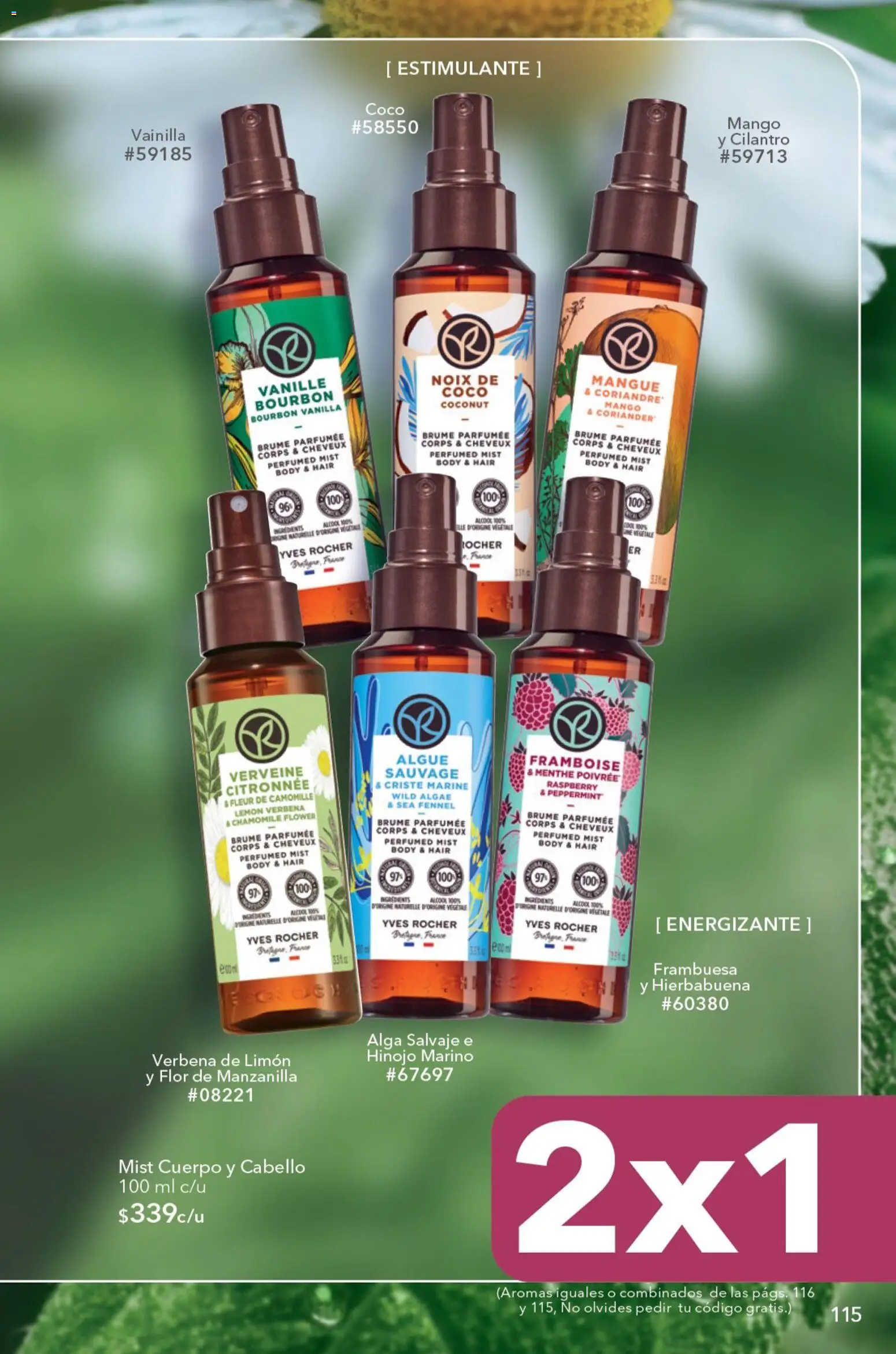 Nuevas ofertas de Yves Rocher válidas en toda la República Mexicana desde el 04/08/2026. ¡Encuentra las mejores ofertas en Yves Rocher campaña 11 2026! | Página: 119 | Productos: Hinojo, Limón, Mango, Body