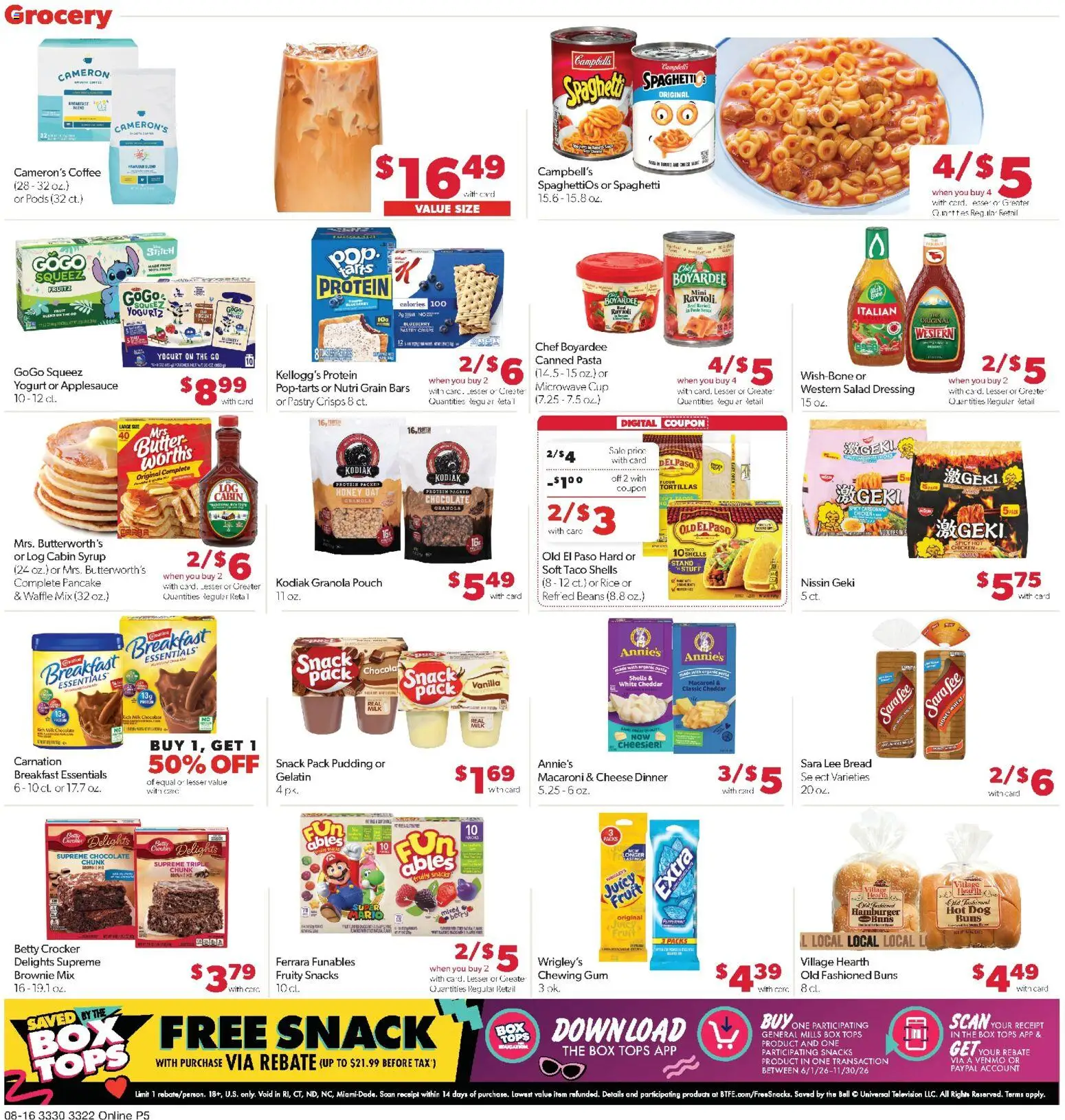Family Fare Weekly Ad - MN - valid from 08/16/2026 | Page: 9 | Products: Microwave, Chewing gum, Pudding, Television