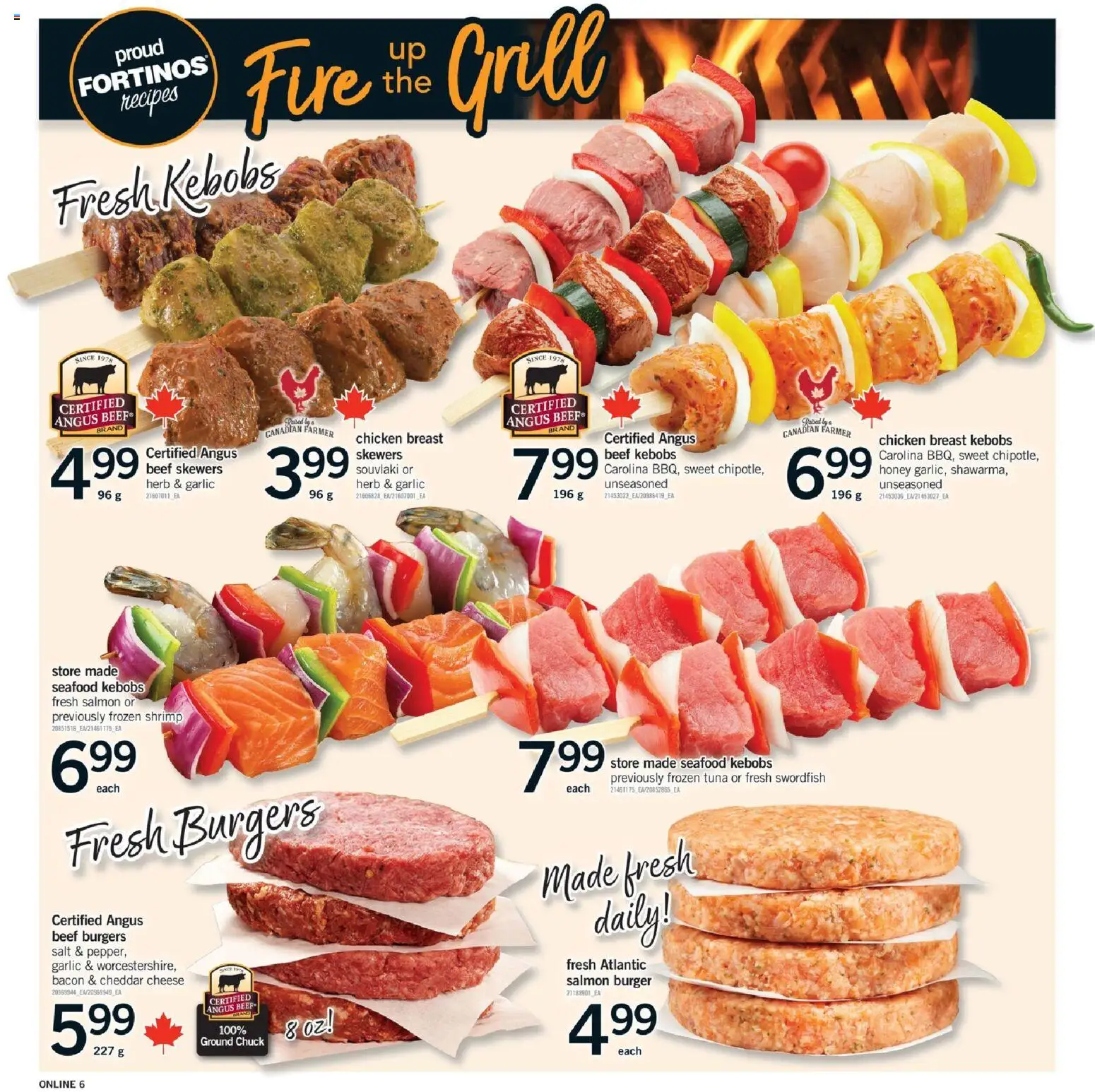 Fortinos flyer valid from Jul 9, 2026 | Page: 6 | Products: Beef, Grill, Cheese, Chicken