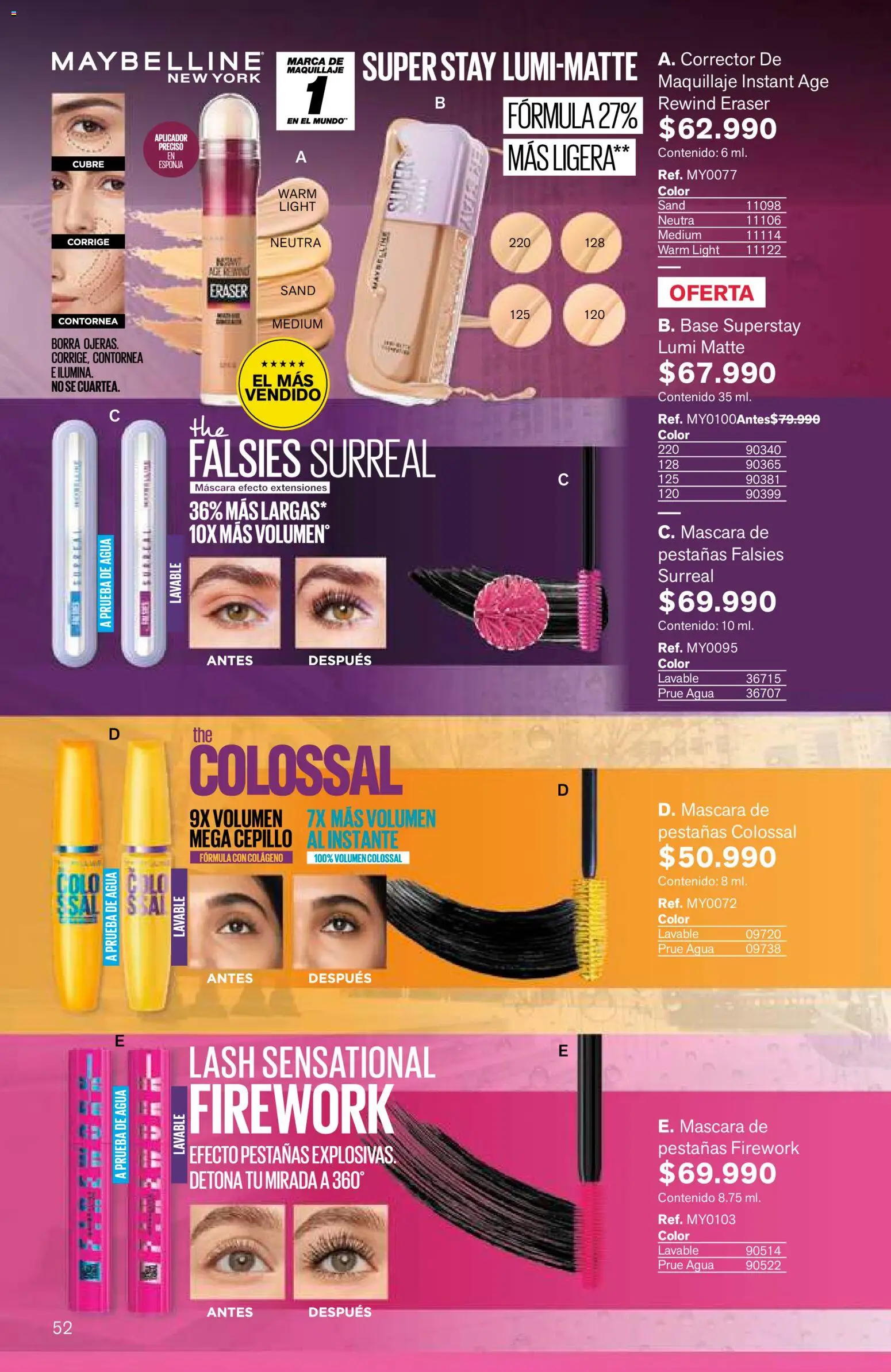 Leonisa revista - valida desde el 25/06/2026 | Página: 52 | Productos: Agua, Esponja, Cepillo, Corrector