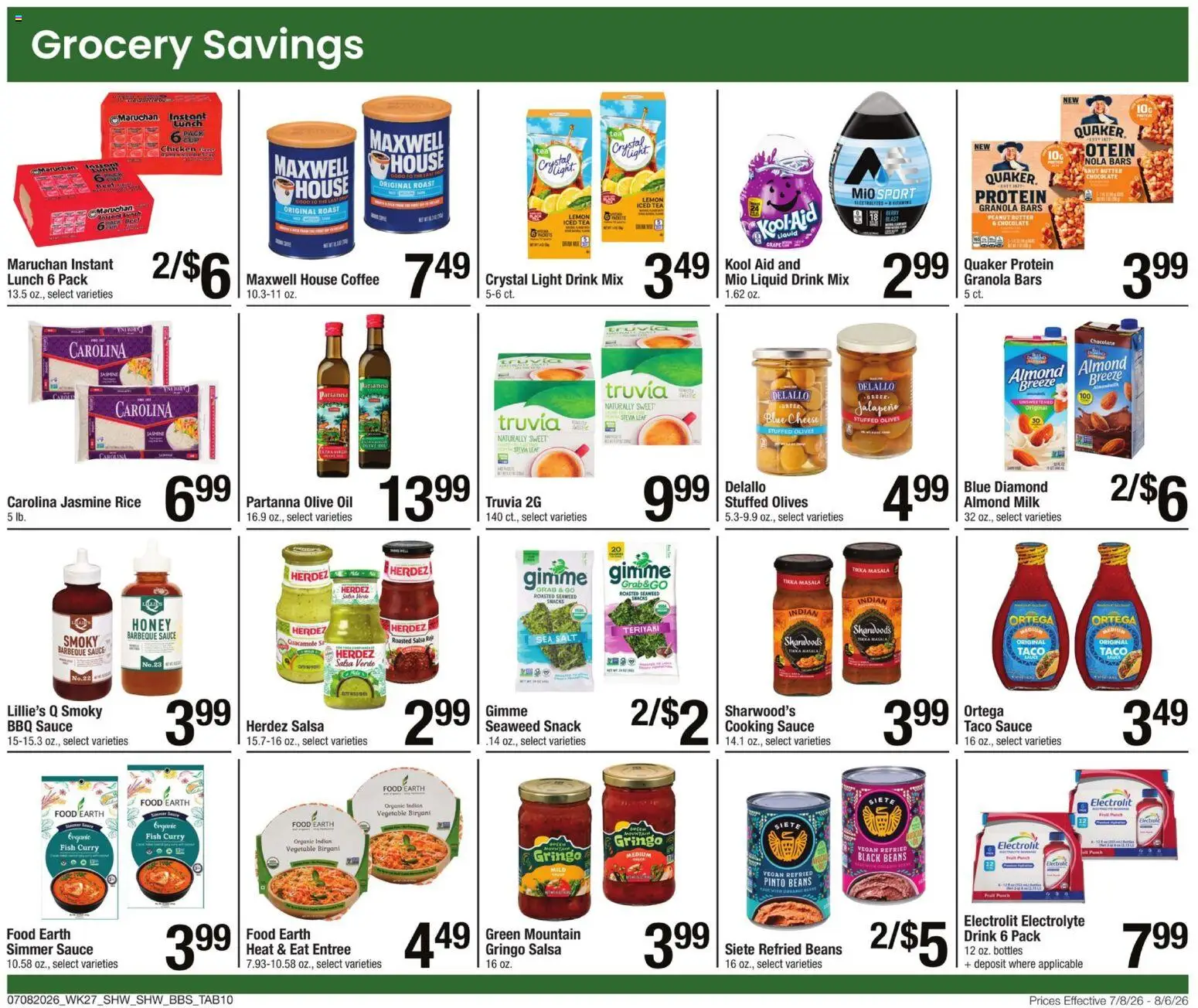 Shaw's Big Book of Savings - valid from 07/08/2026 | Page: 8 | Products: Cheese, Oil, Rice, Fish