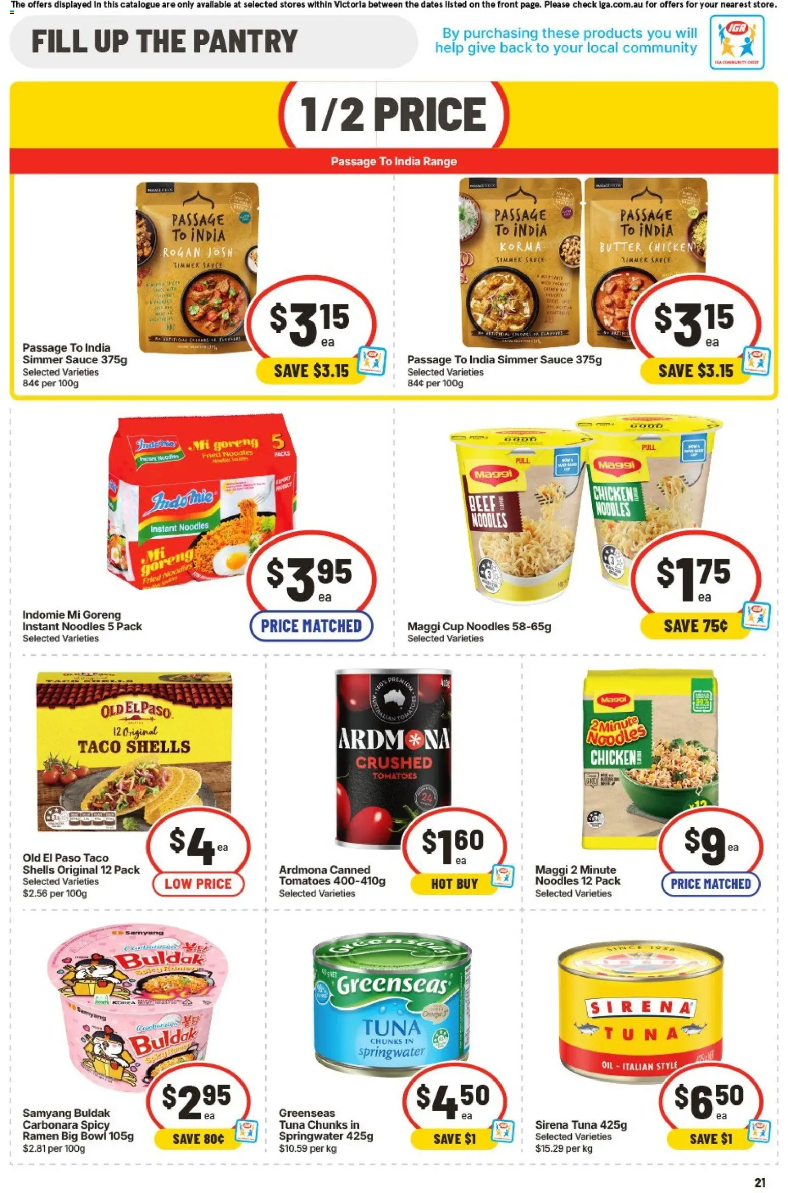 IGA catalogue - valid from 12/08/2026 | Page: 21 | Products: Oil, Chicken, Beef, Tuna