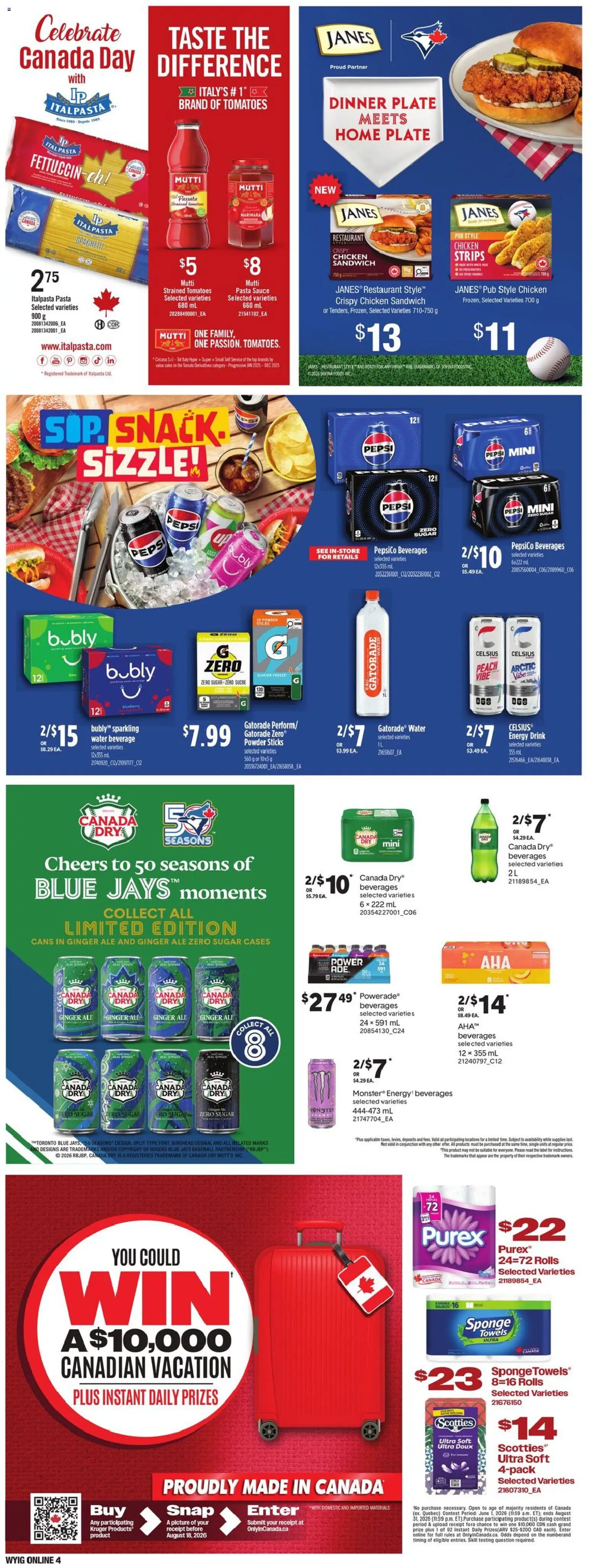 Loblaws flyer valid from Jul 2, 2026 | Page: 12 | Products: Pasta, Powder, Sponge, Chicken