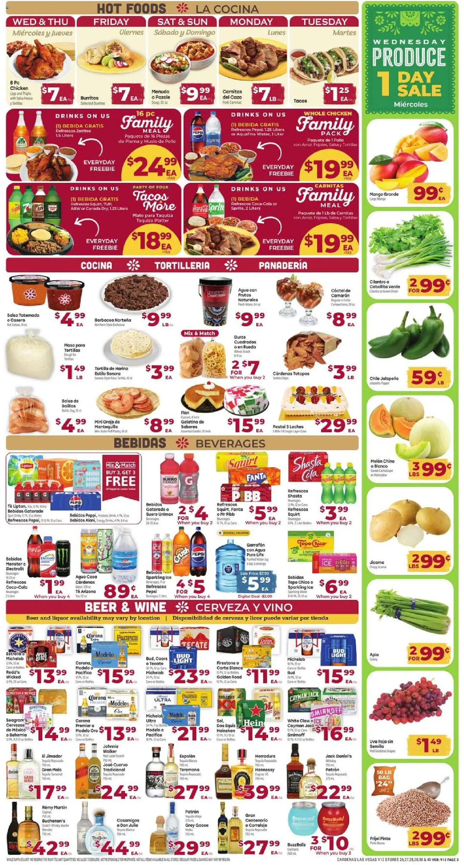 Cardenas Weekly Ad - valid from 08/19/2026 | Page: 3 | Products: Beverages, Celery, Pc, Onion